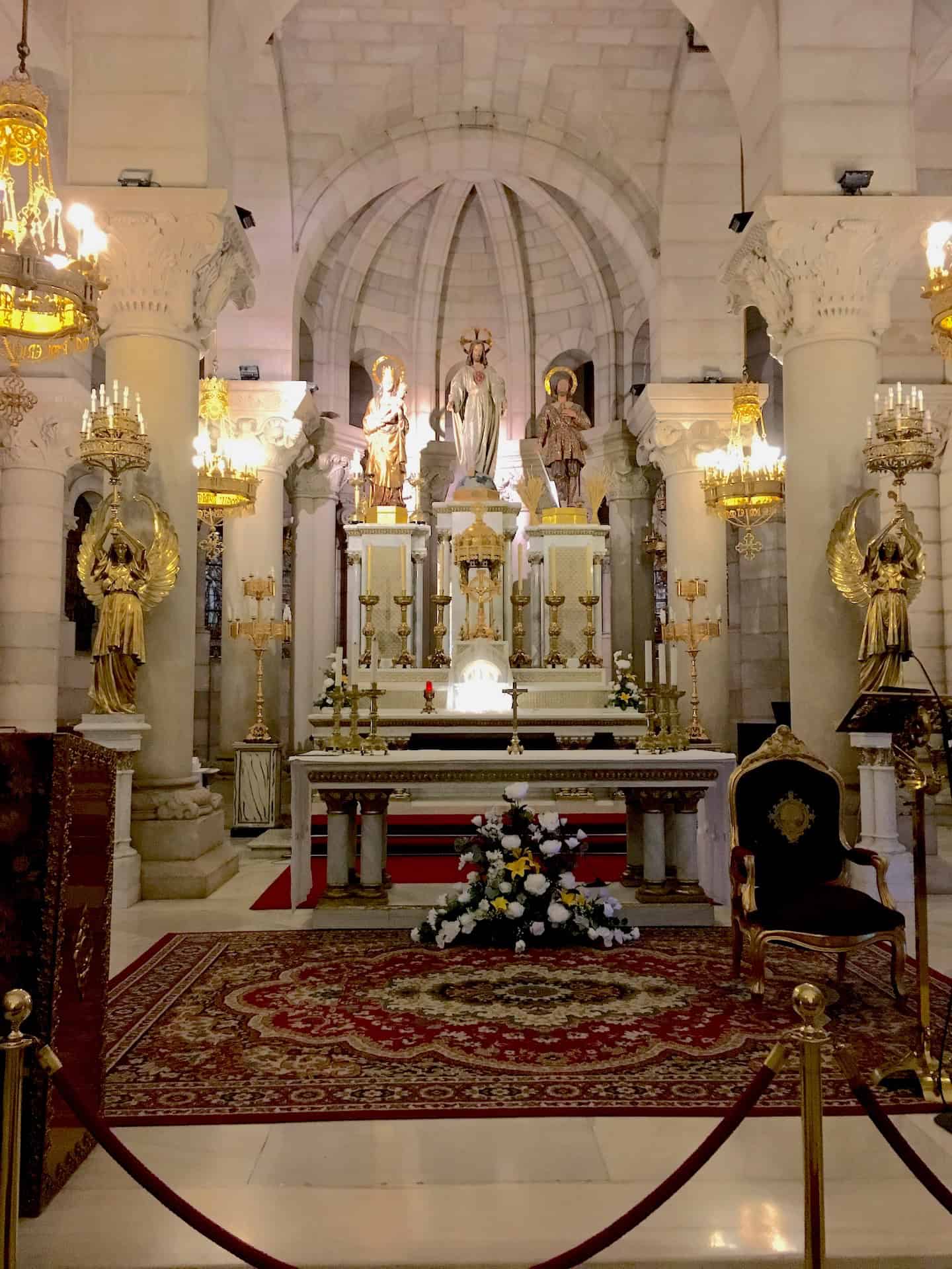 Main altar in the crypt