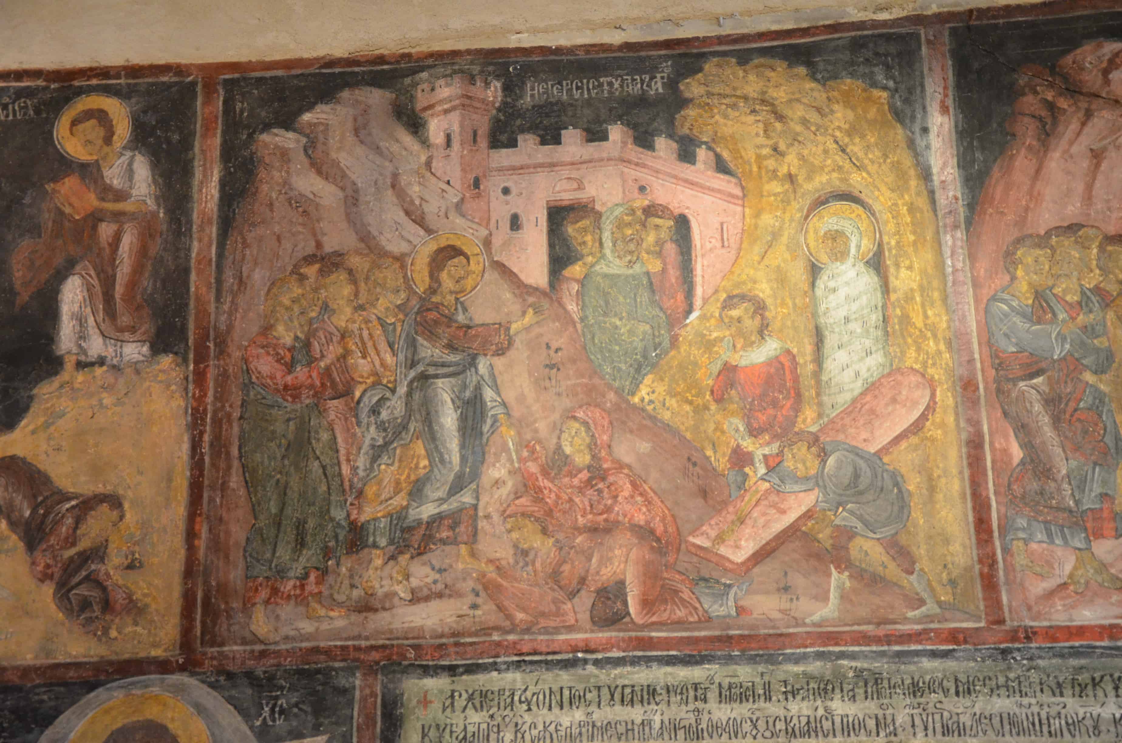 Resurrection of Lazarus in the Church of the Holy Saviour in Nessebar, Bulgaria