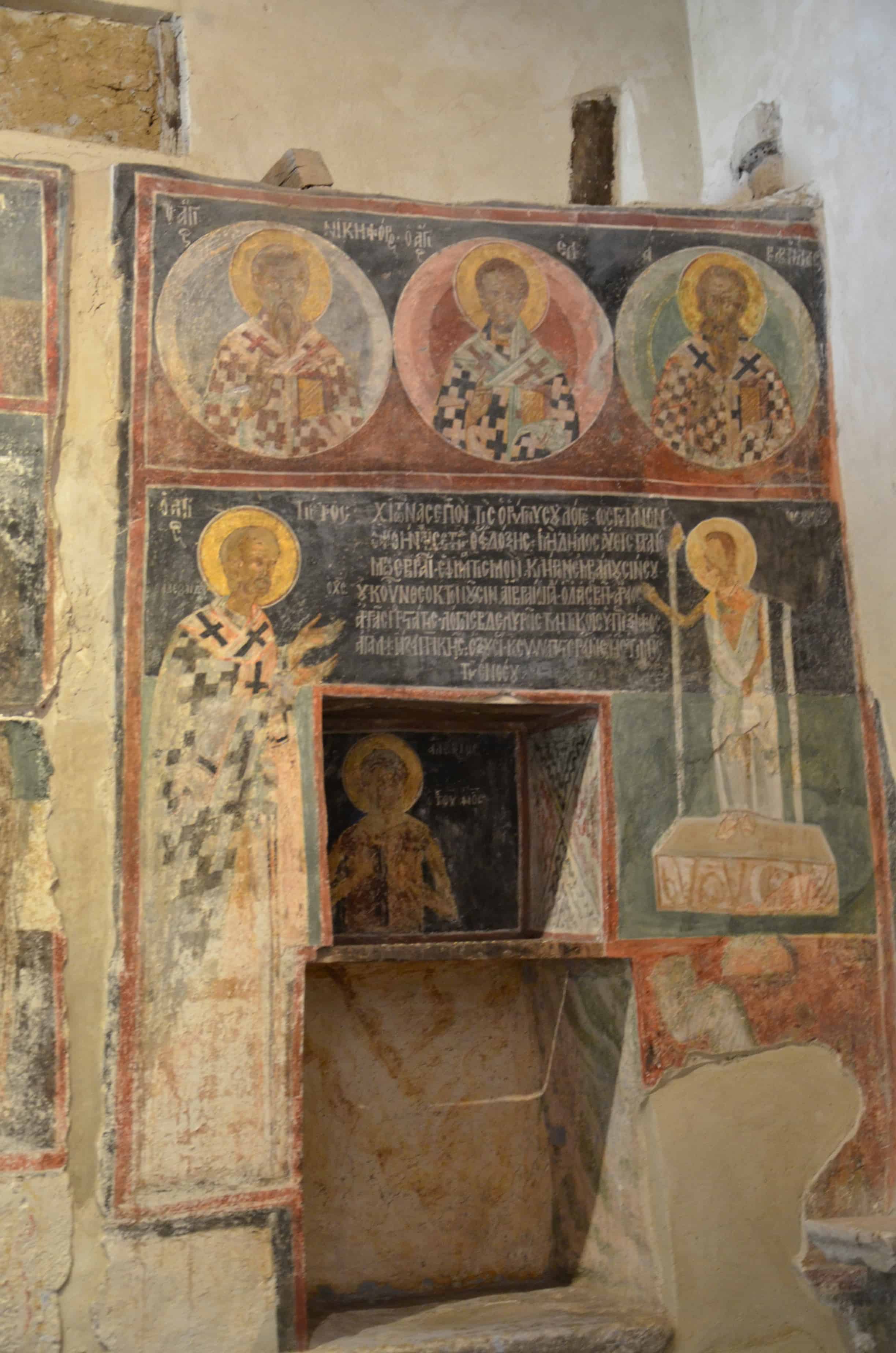 Frescoes in the Church of the Holy Saviour in Nessebar, Bulgaria