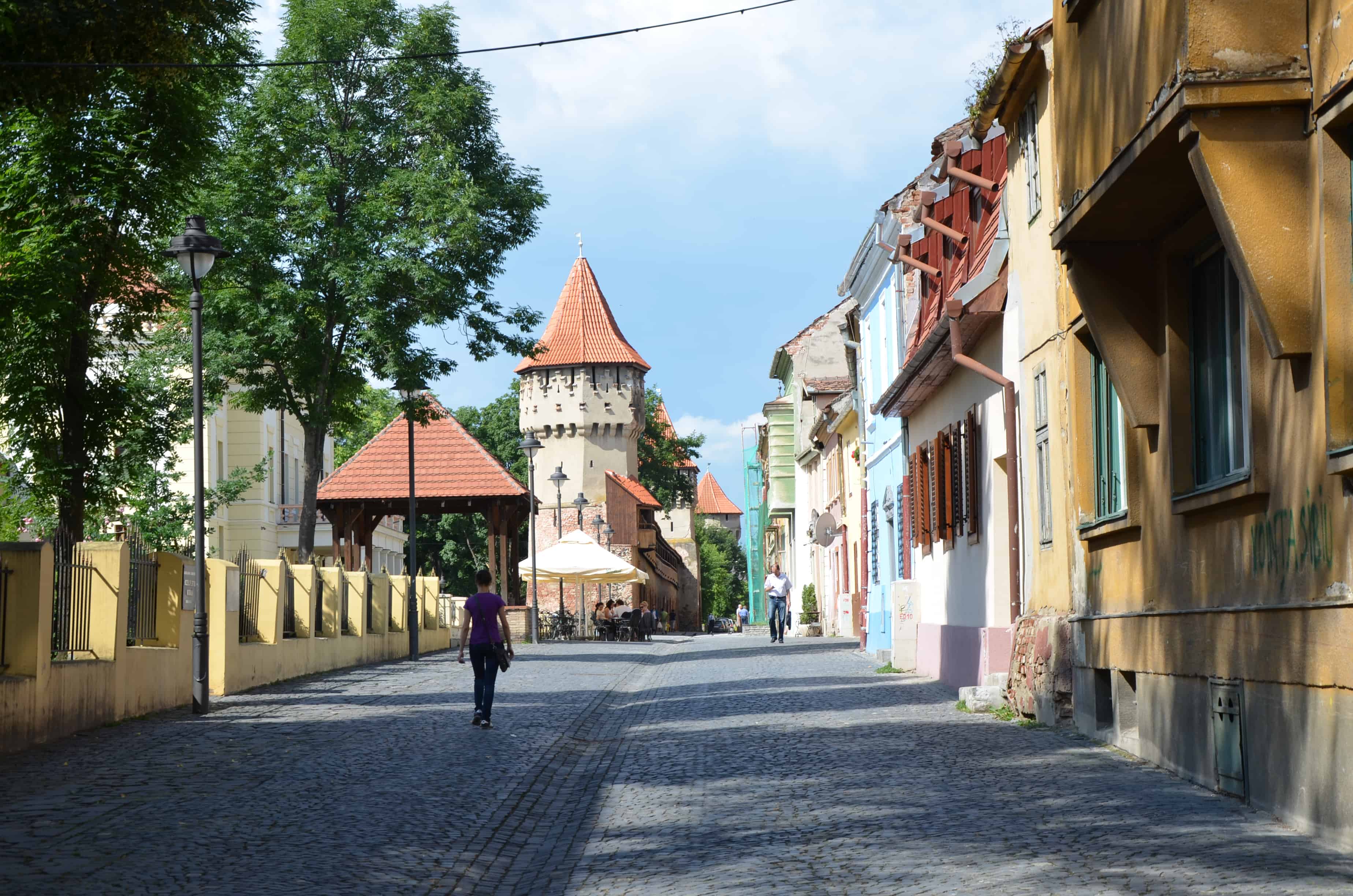 Citadel Street in Sibiu, Romania
