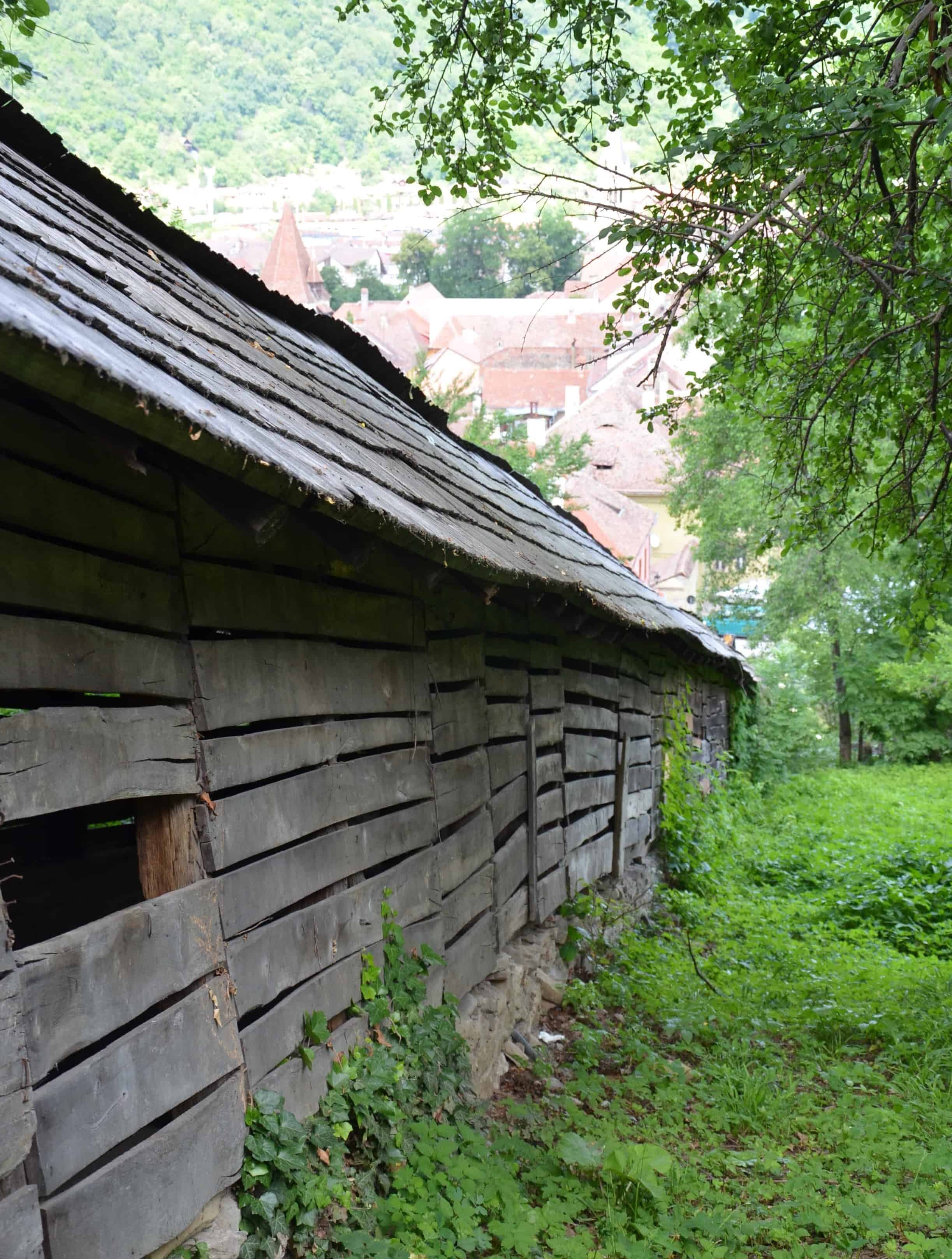 Structure covering the Scholars' Stairs in Sighişoara, Romania