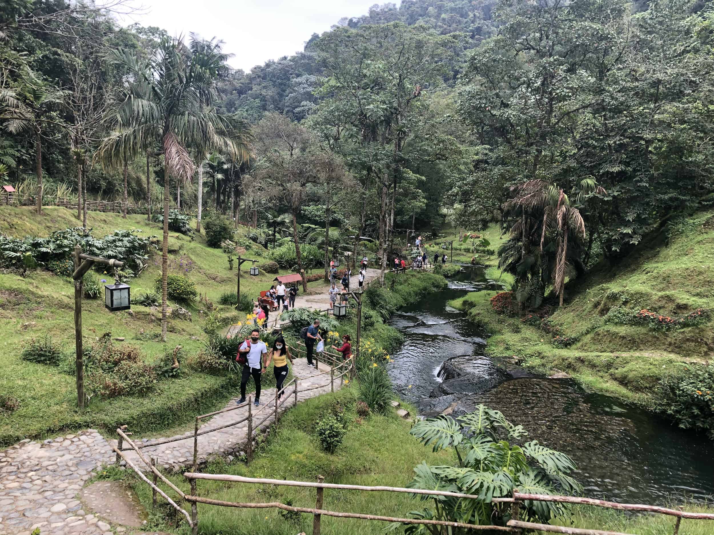 Path to the hot springs at Balneario de Santa Rosa in Santa Rosa de Cabal, Risaralda, Colombia