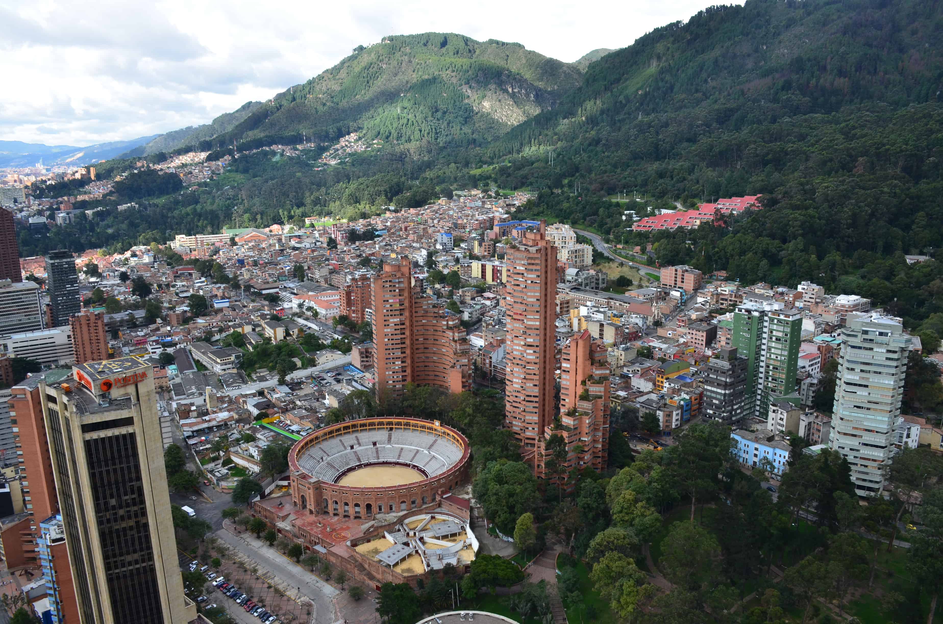 The view from Torre Colpatria in Bogotá, Colombia