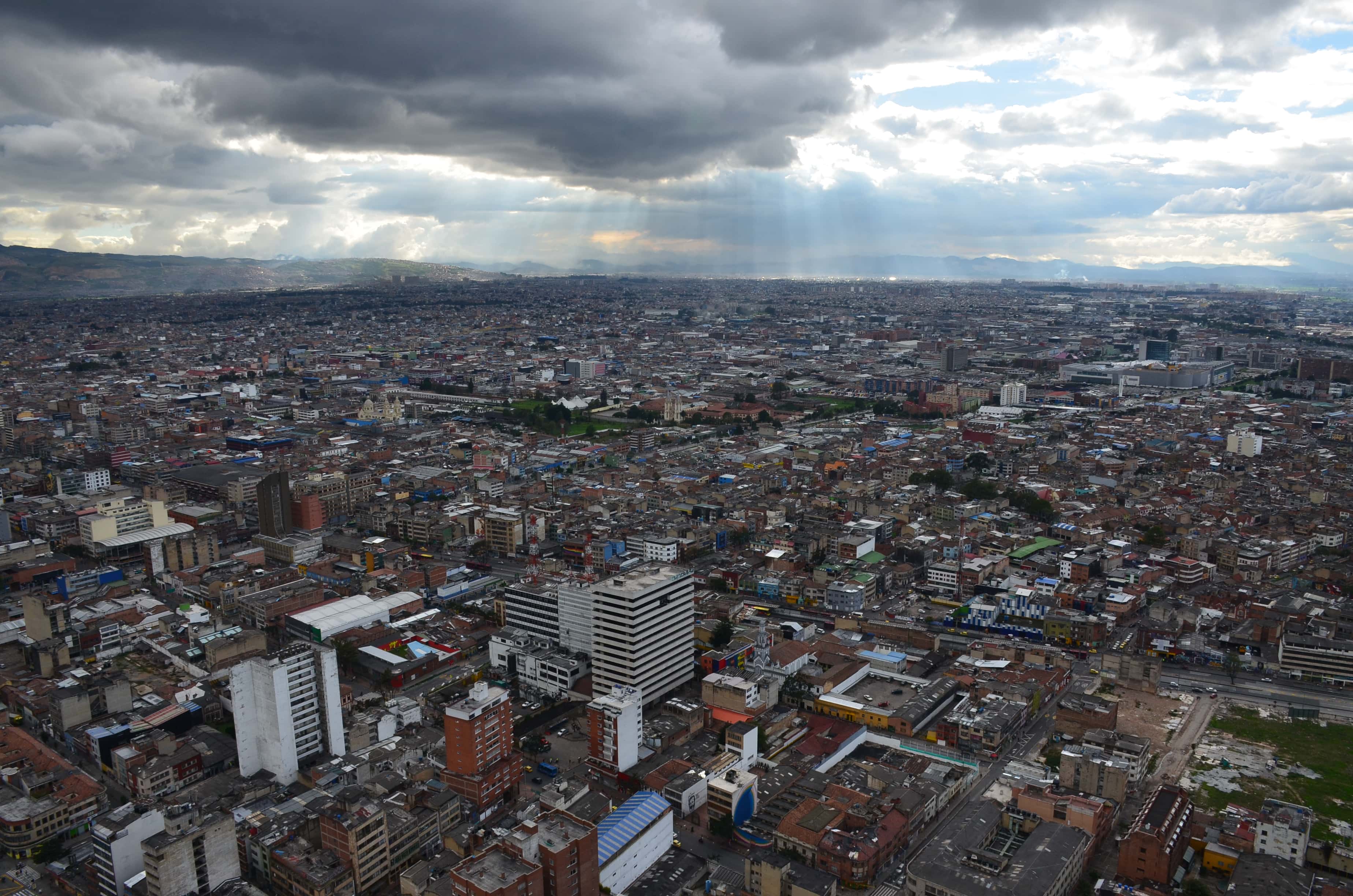 The view from Torre Colpatria in Bogotá, Colombia