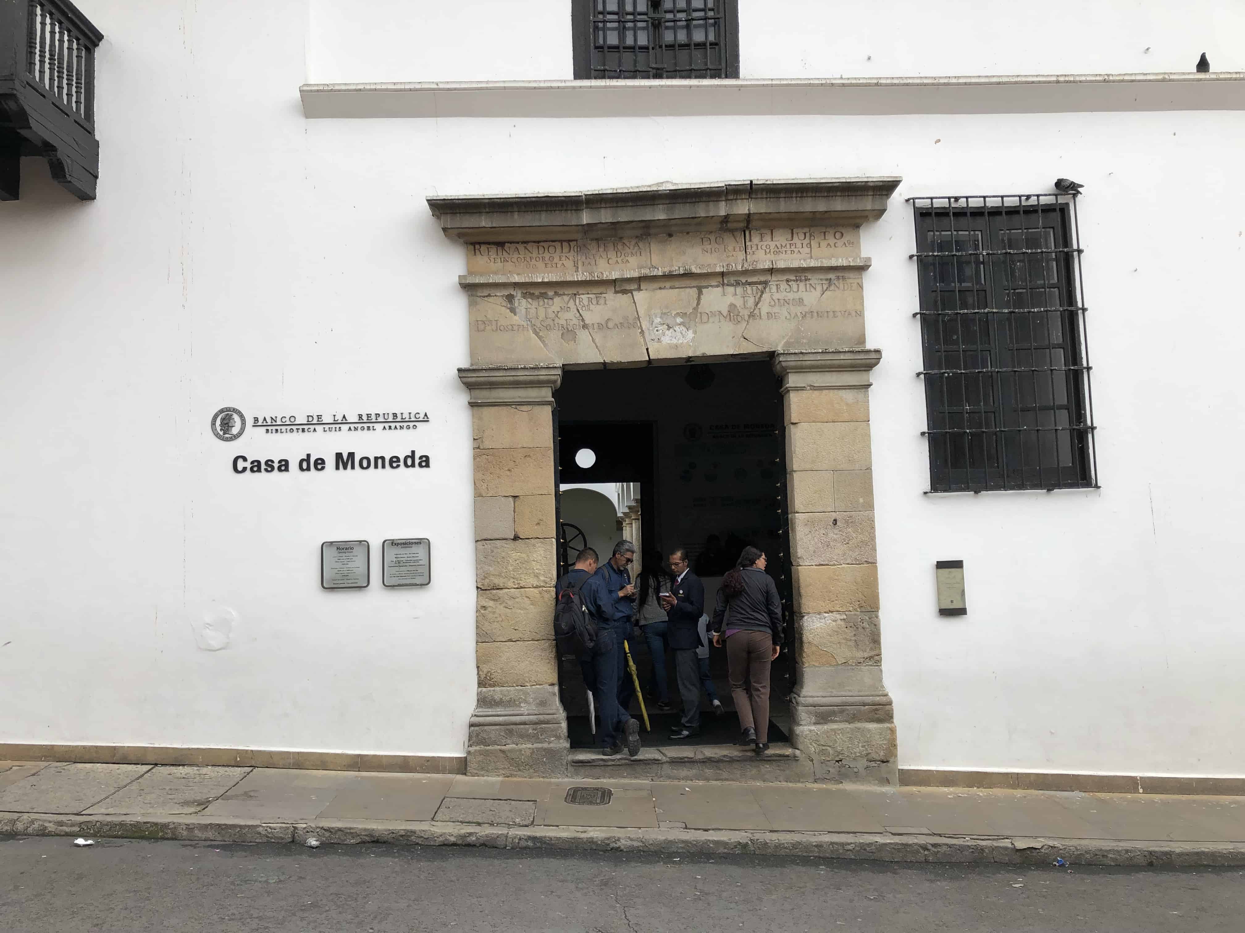 Entrance to the Casa de Moneda