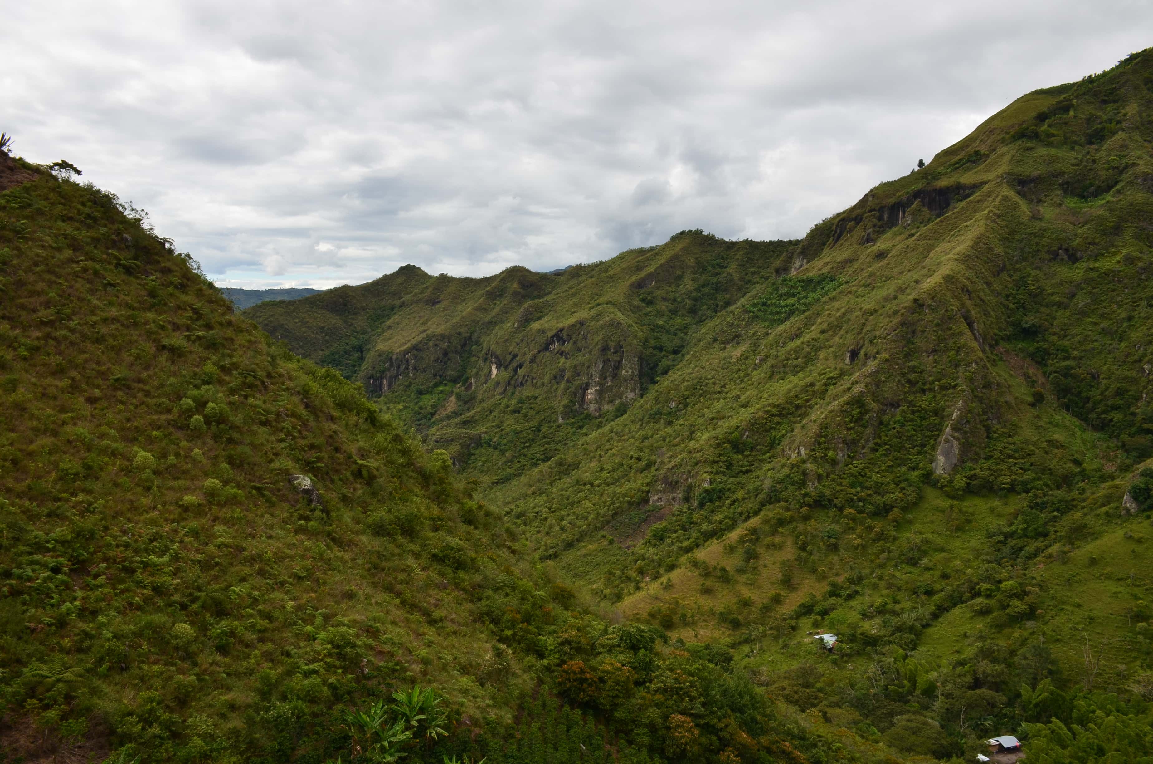 Our view after the first climb at Tierradentro, Cauca, Colombia