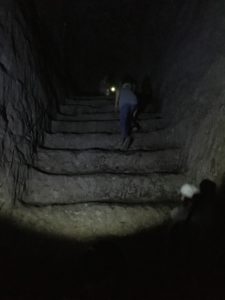 Inside a tunnel at Pirámide near Inzá, Cauca, Colombia