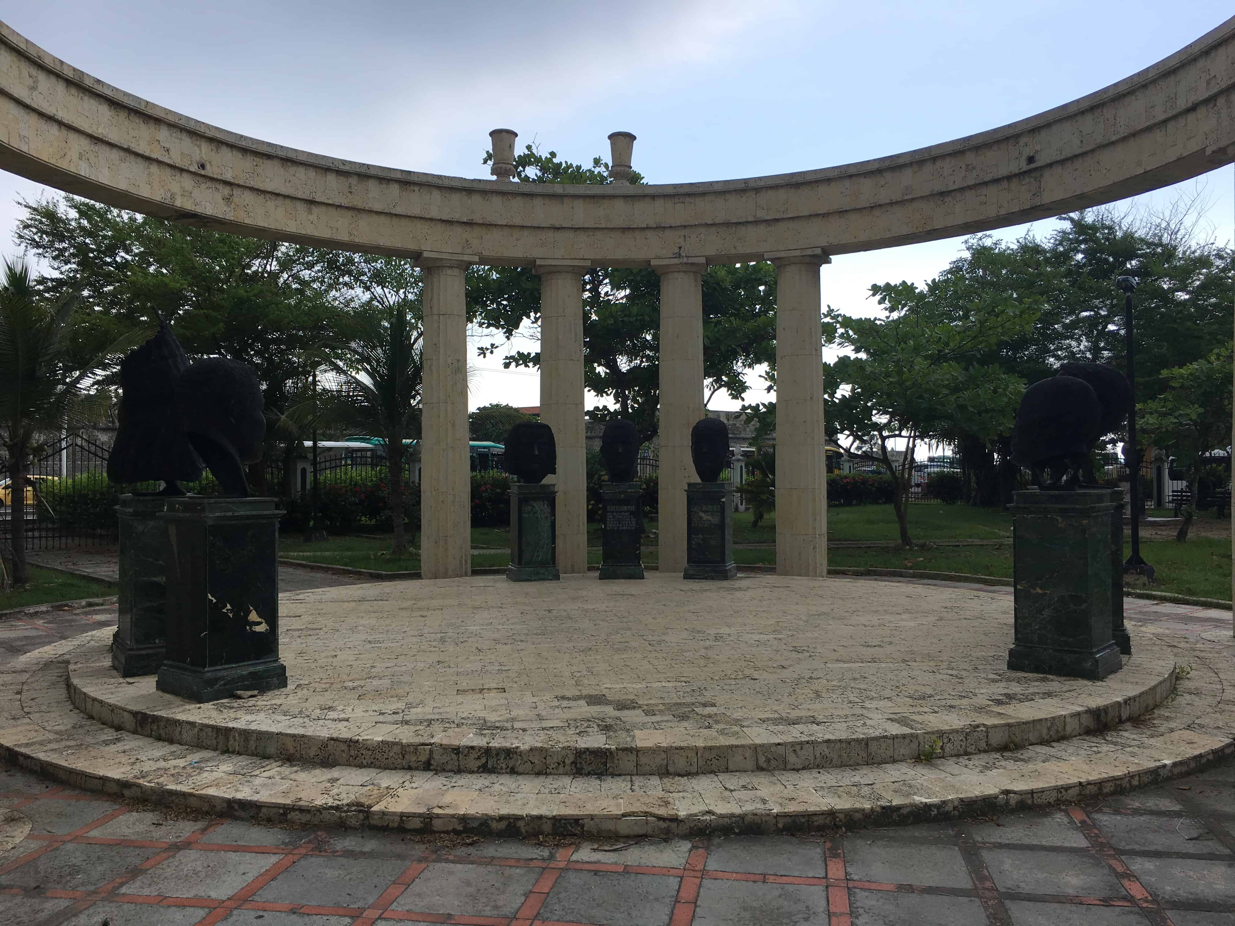 Monument to the Constitution in Parque del Cabrero in Cartagena, Colombia