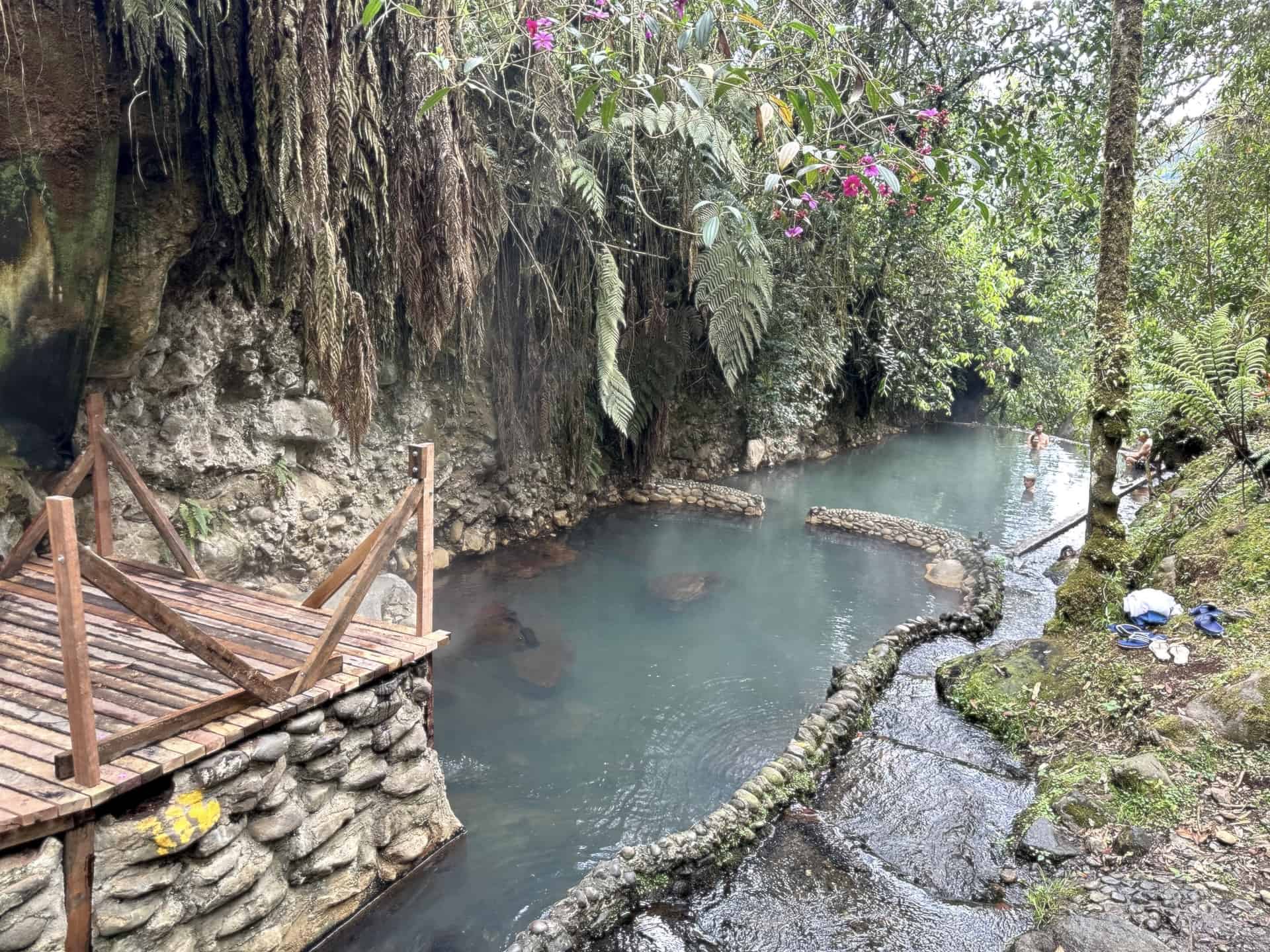 Thermal pool for overnight guests only at Termales San Vicente in Santa Rosa de Cabal, Risaralda, Colombia