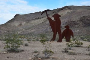 Tribute to Shorty Harris at the Goldwell Open Air Museum in Rhyolite, Nevada