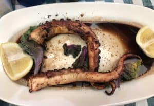 Broiled octopus at Athenian Greek Cuisine in Merrillville, Indiana