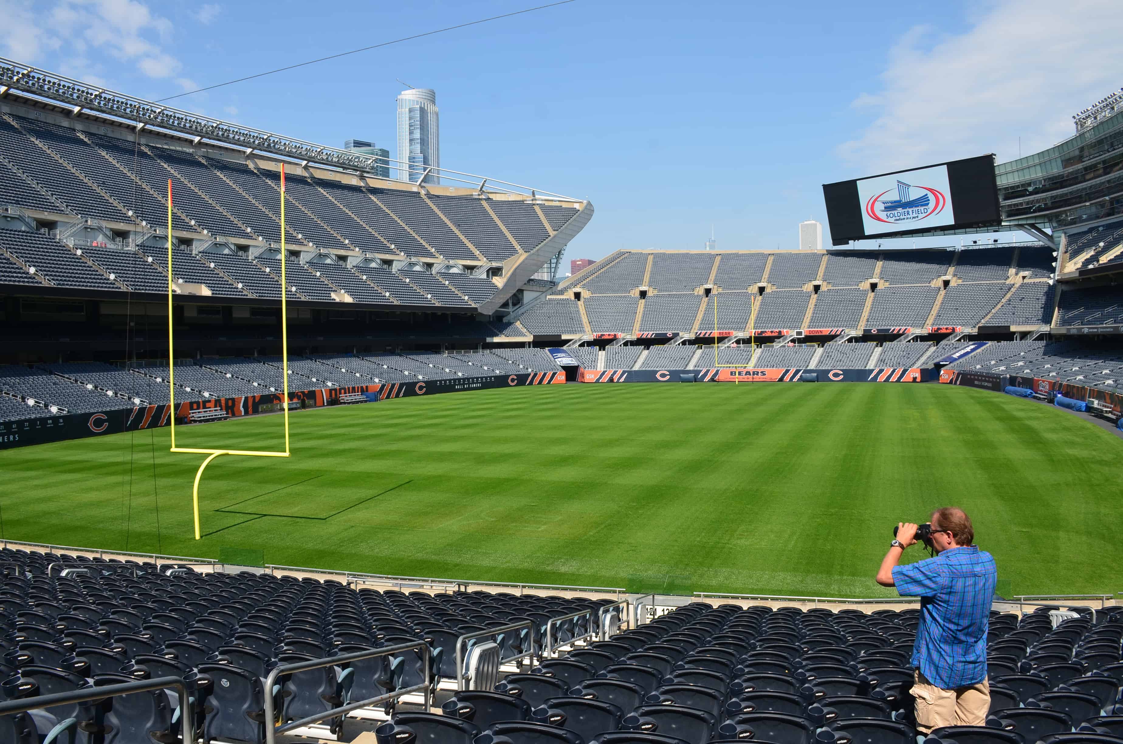 The field at Soldier Field in Chicago, Illinois