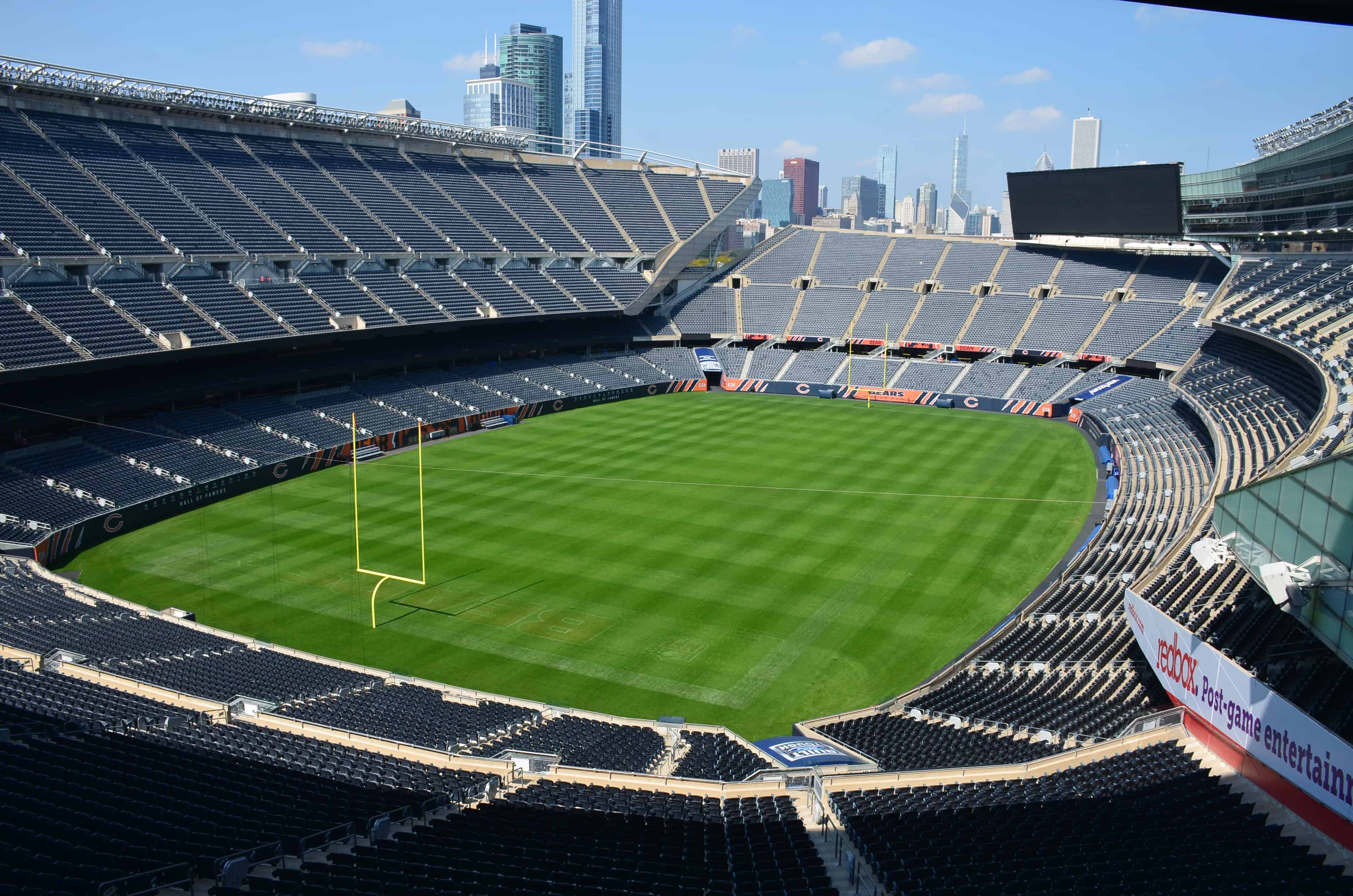 View from the Skyline Suite at Soldier Field in Chicago, Illinois
