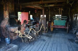 Blacksmith shop at Amish Acres in Nappanee, Indiana