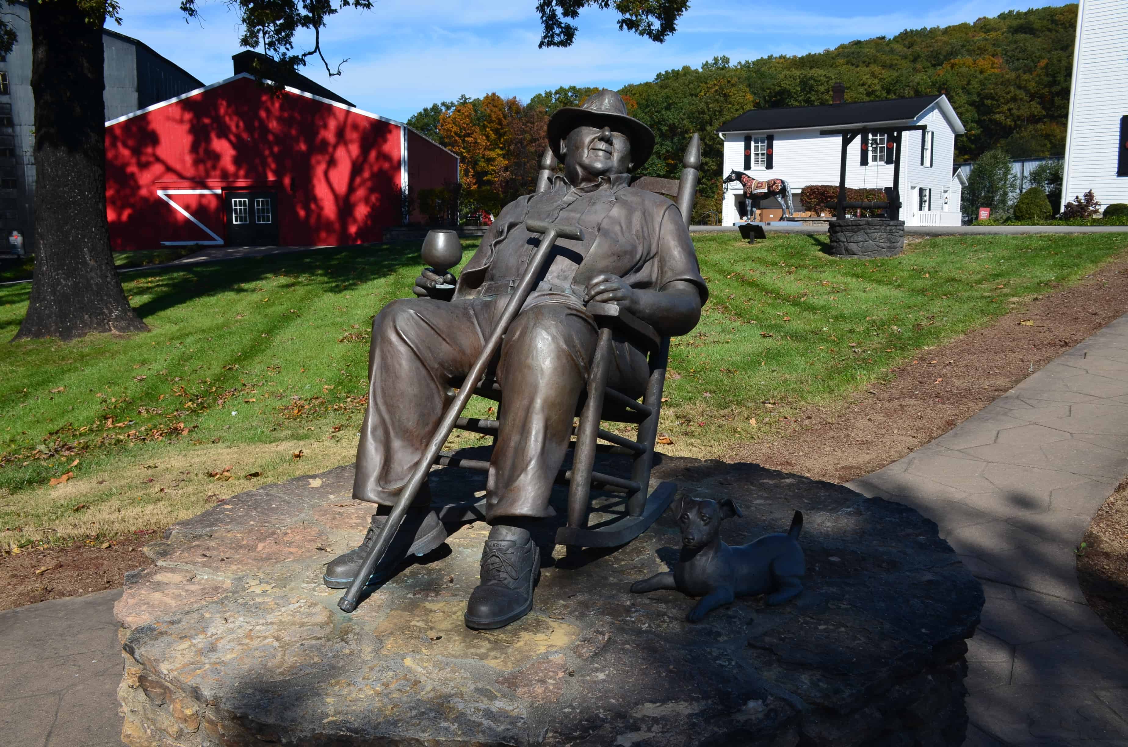 Booker Noe statue at Jim Beam American Stillhouse in Clermont, Kentucky