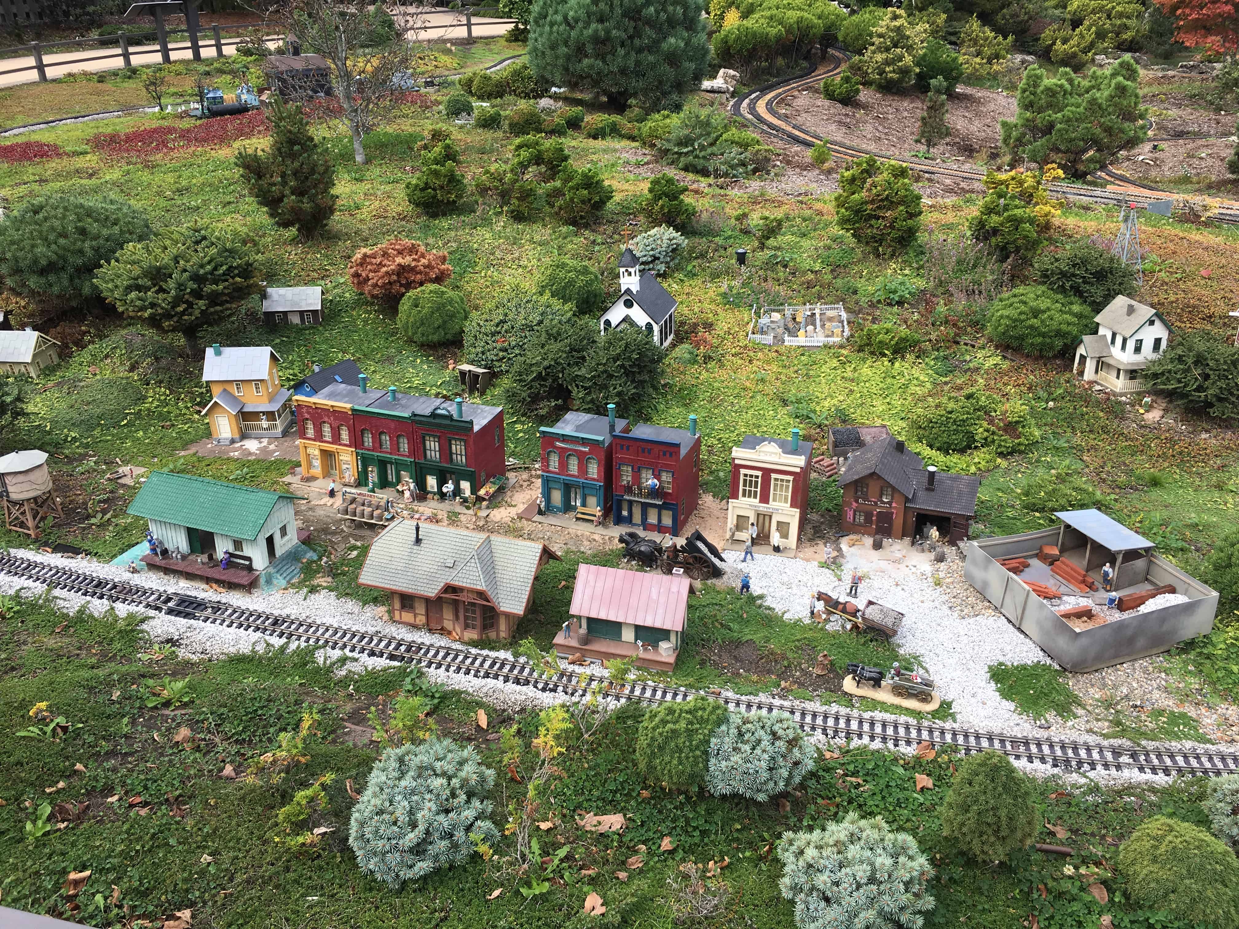 Railway Garden at Gabis Arboretum in Valparaiso, Indiana