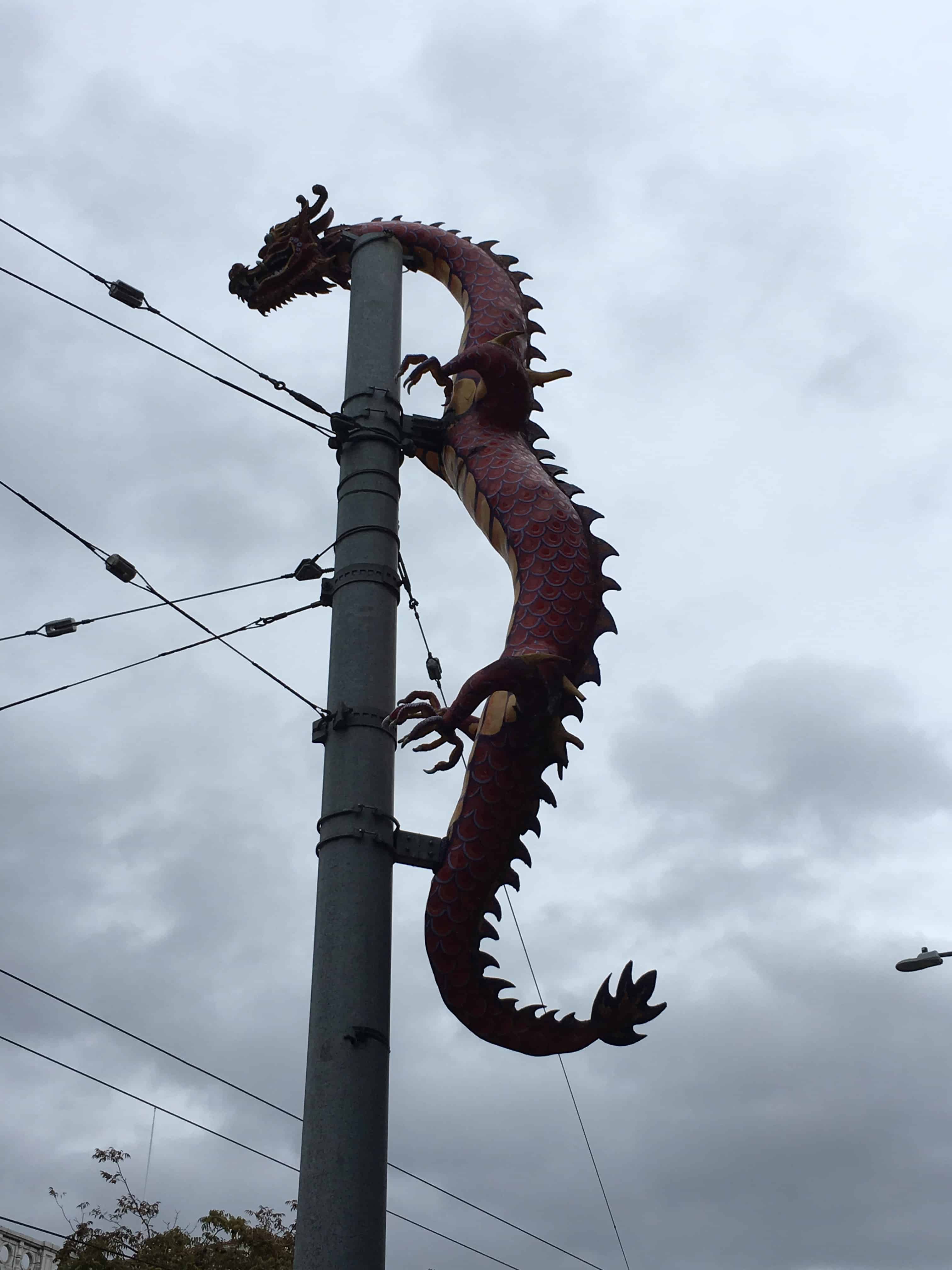 Dragon in the International District in Seattle, Washington