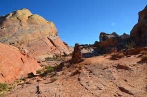 Movie set on the White Domes Trail at Valley of Fire State Park in Nevada
