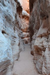Middle of the Narrows on the White Domes Trail at Valley of Fire State Park in Nevada