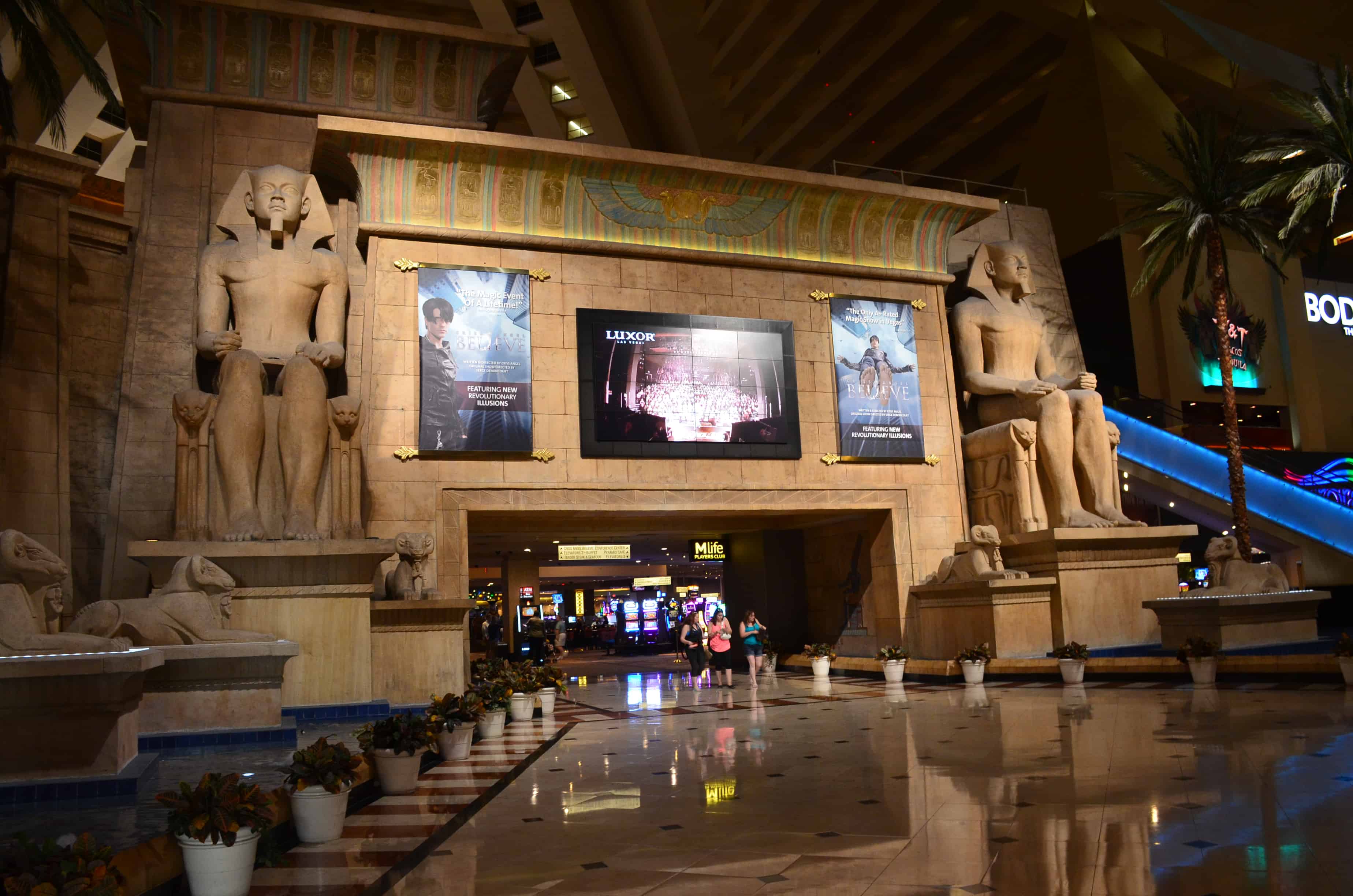 Entrance to the casino at Luxor in Las Vegas, Nevada