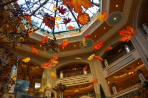 Falling leaves at the Palazzo in Las Vegas, Nevada