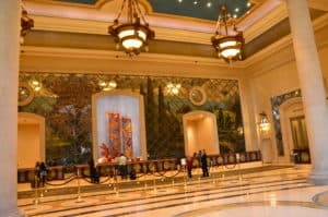 Lobby at the Palazzo in Las Vegas, Nevada
