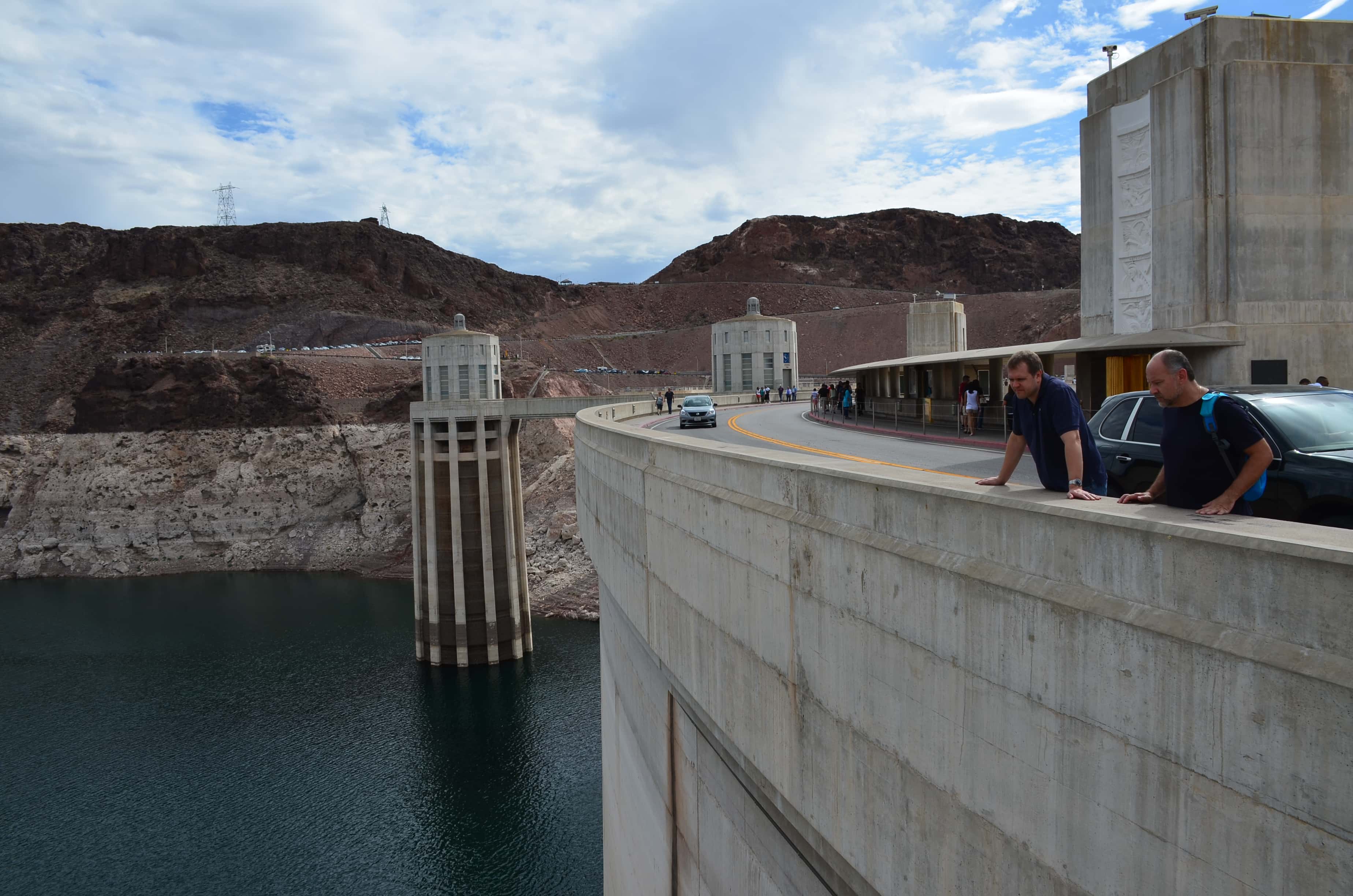 Lake Mead side of the dam at Hoover Dam in Nevada
