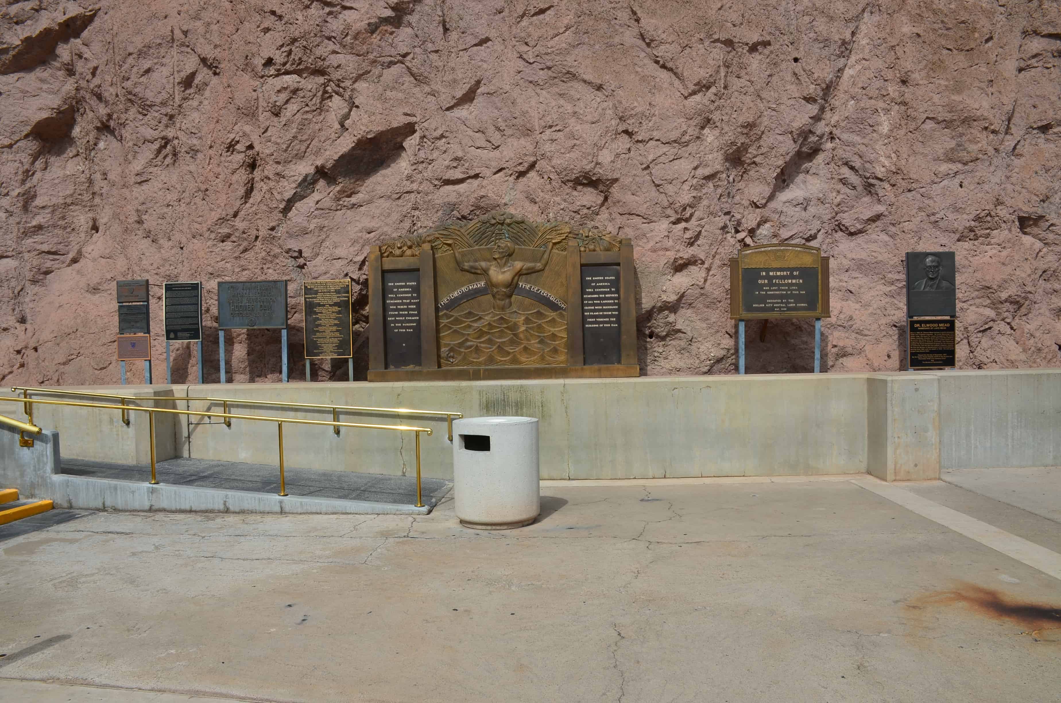 Memorials and monuments at Hoover Dam in Nevada