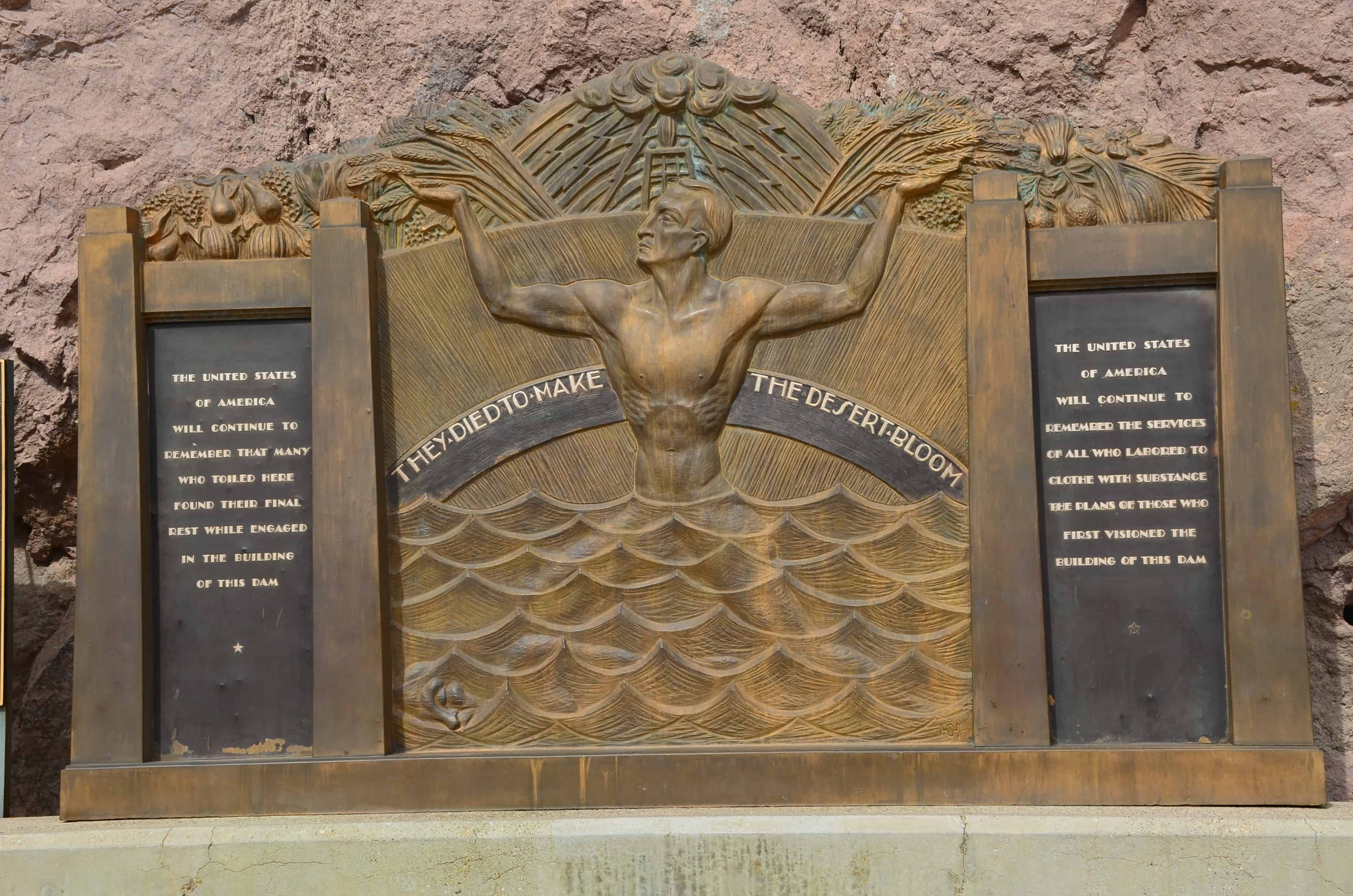 Memorial to workers at Hoover Dam in Nevada