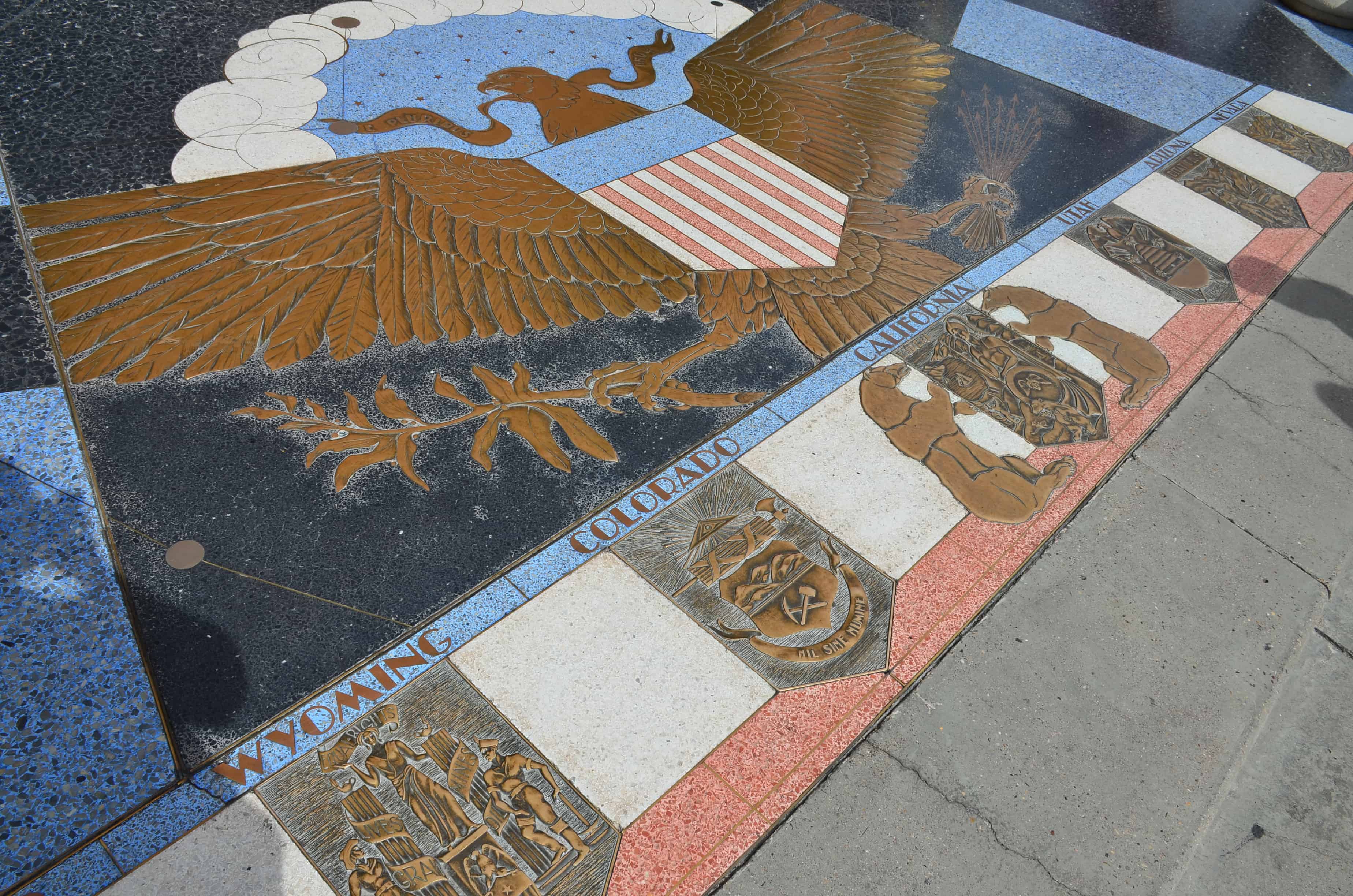 State seals at Hoover Dam in Nevada