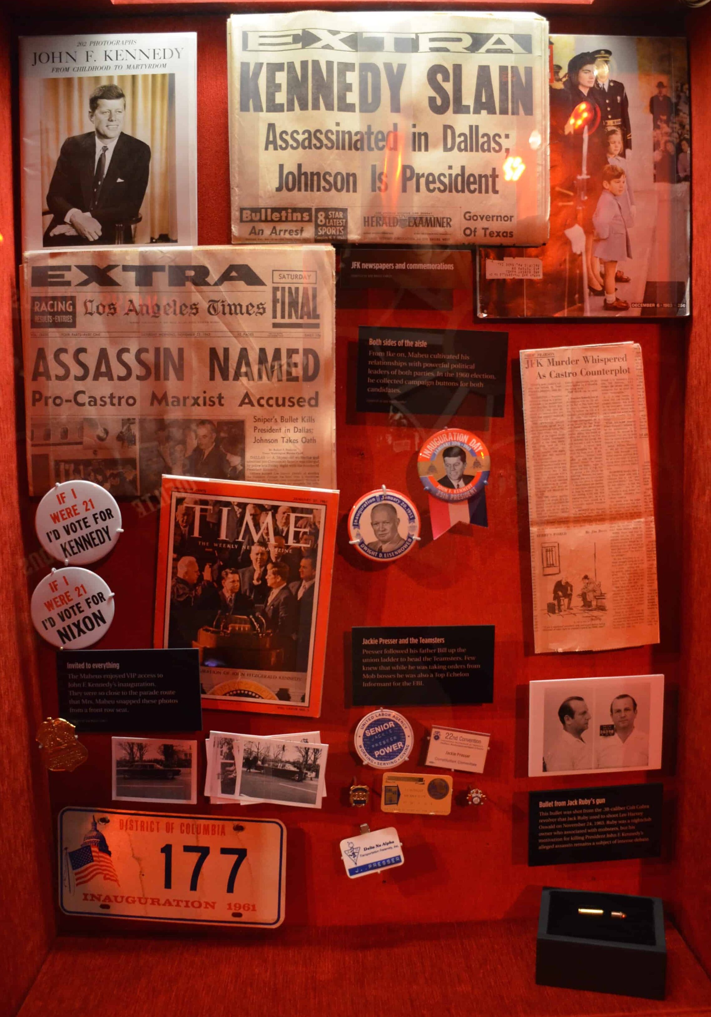 JFK assassination at the Mob Museum in Las Vegas, Nevada