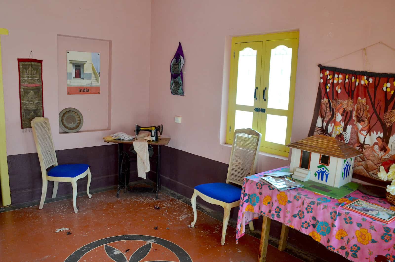 Living room in India at Habitat for Humanity Global Village in Americus, Georgia