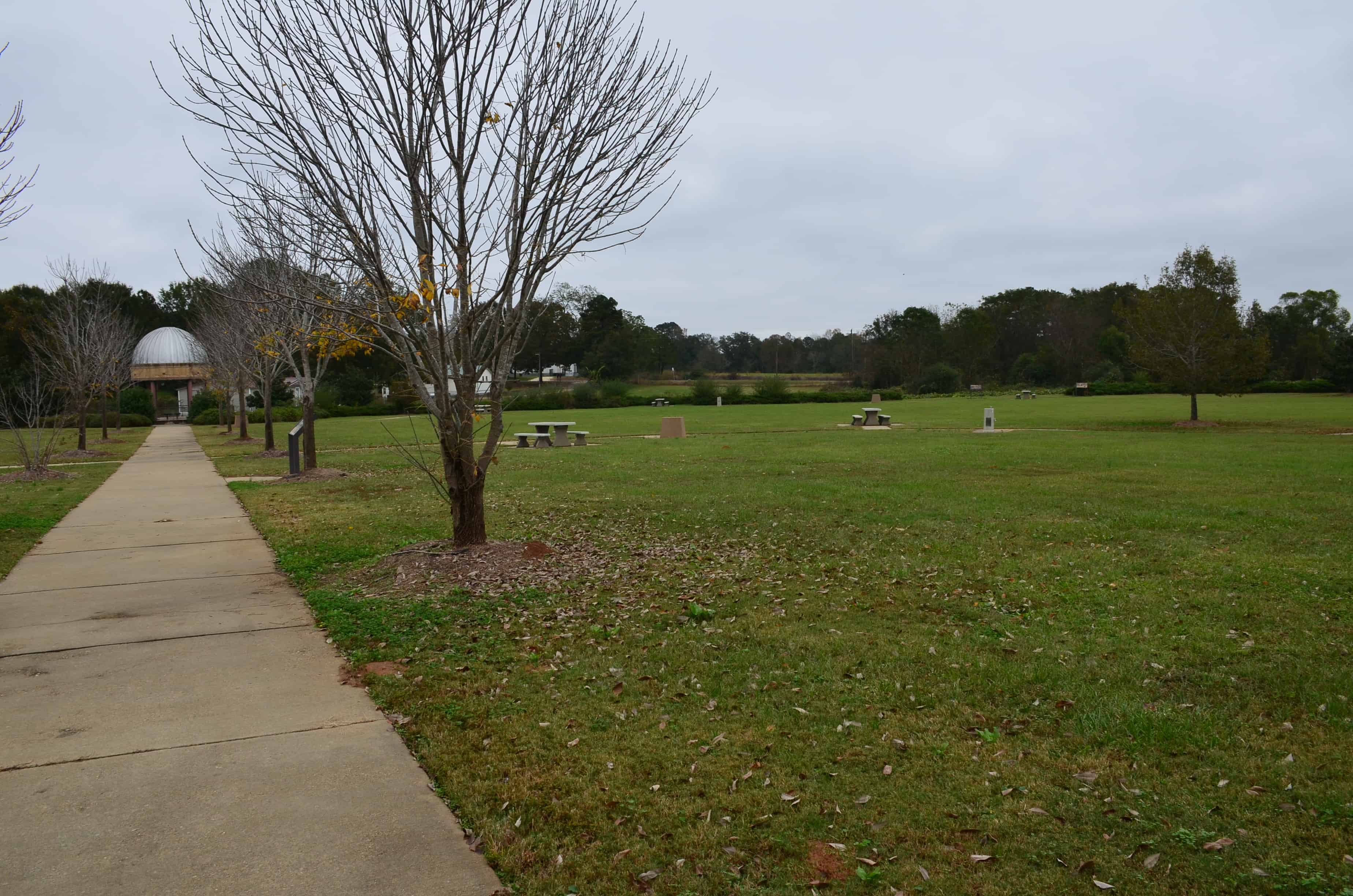 Site of tent city at the Lowndes Interpretive Center on the Selma to Montgomery National Historic Trail in Alabama