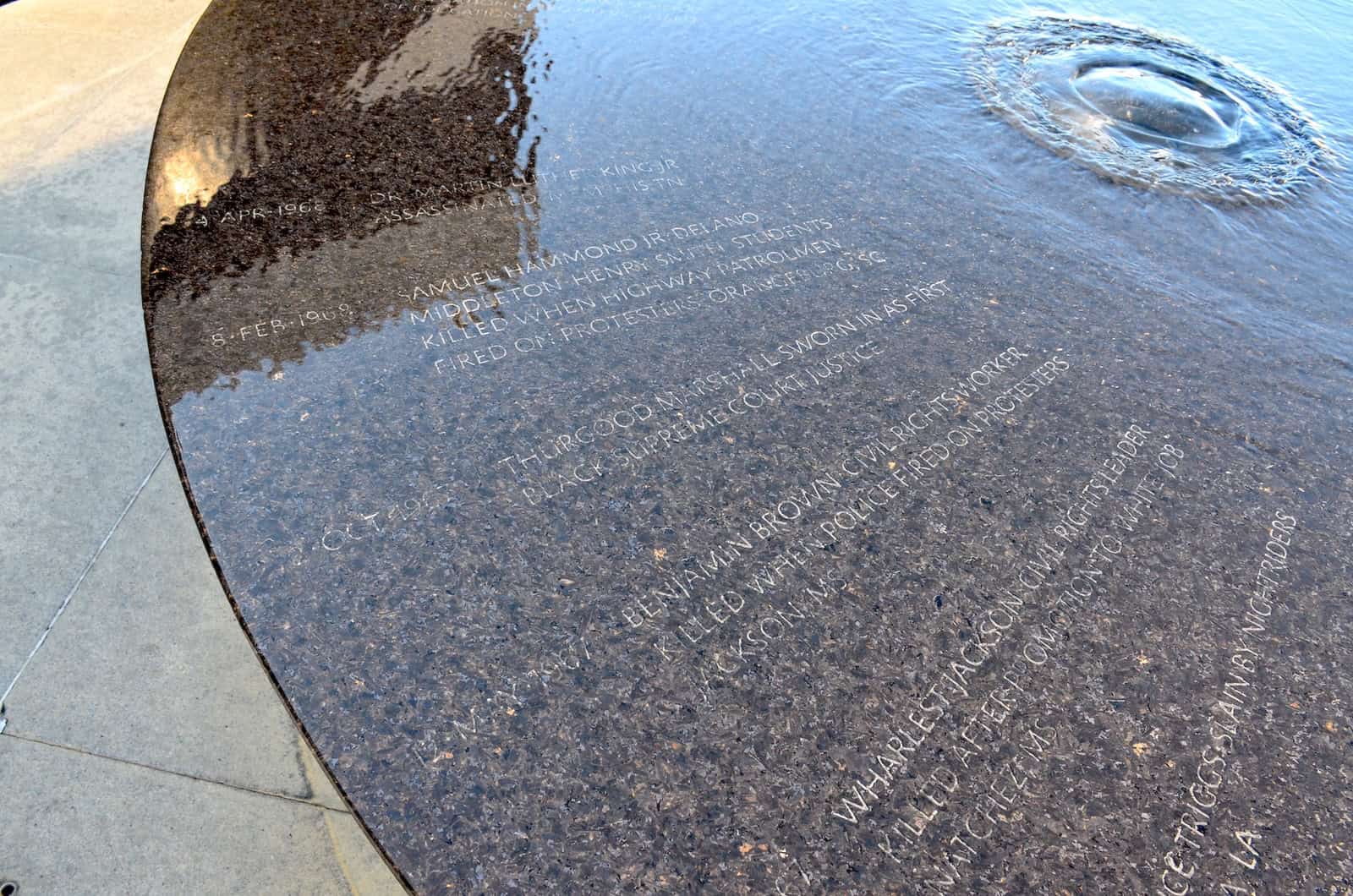 Timeline on the Civil Rights Memorial