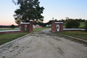 Gate to Moton Field at Tuskegee Airmen National Historic Site in Alabama