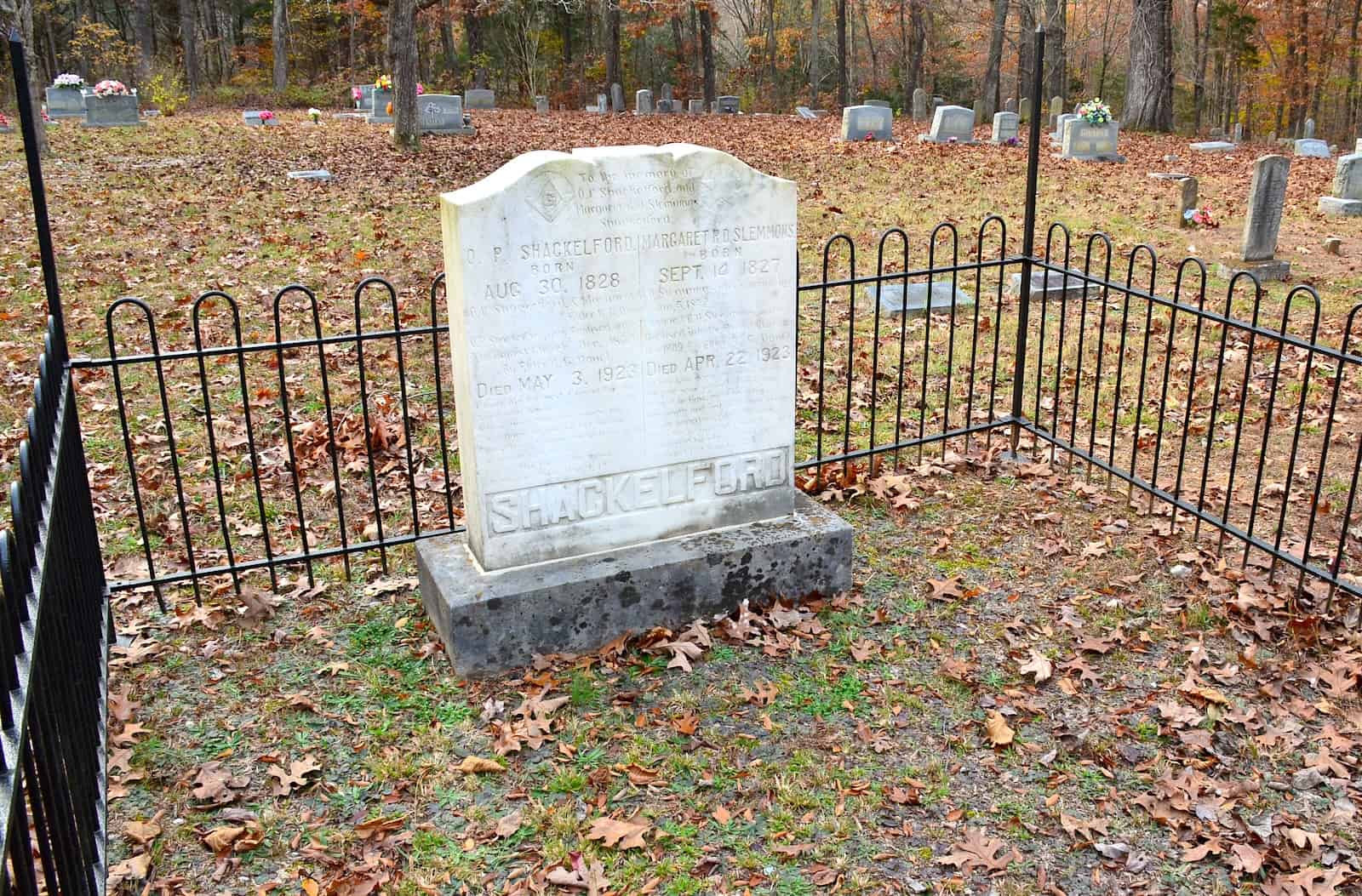 Grave of O.P. and Margaret Shackelford