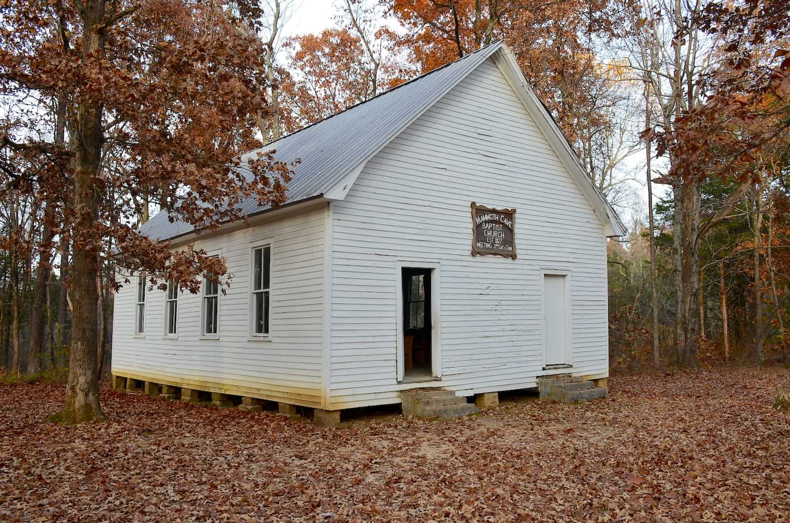 Mammoth Cave Baptist Church at Mammoth Cave National Park in Kentucky