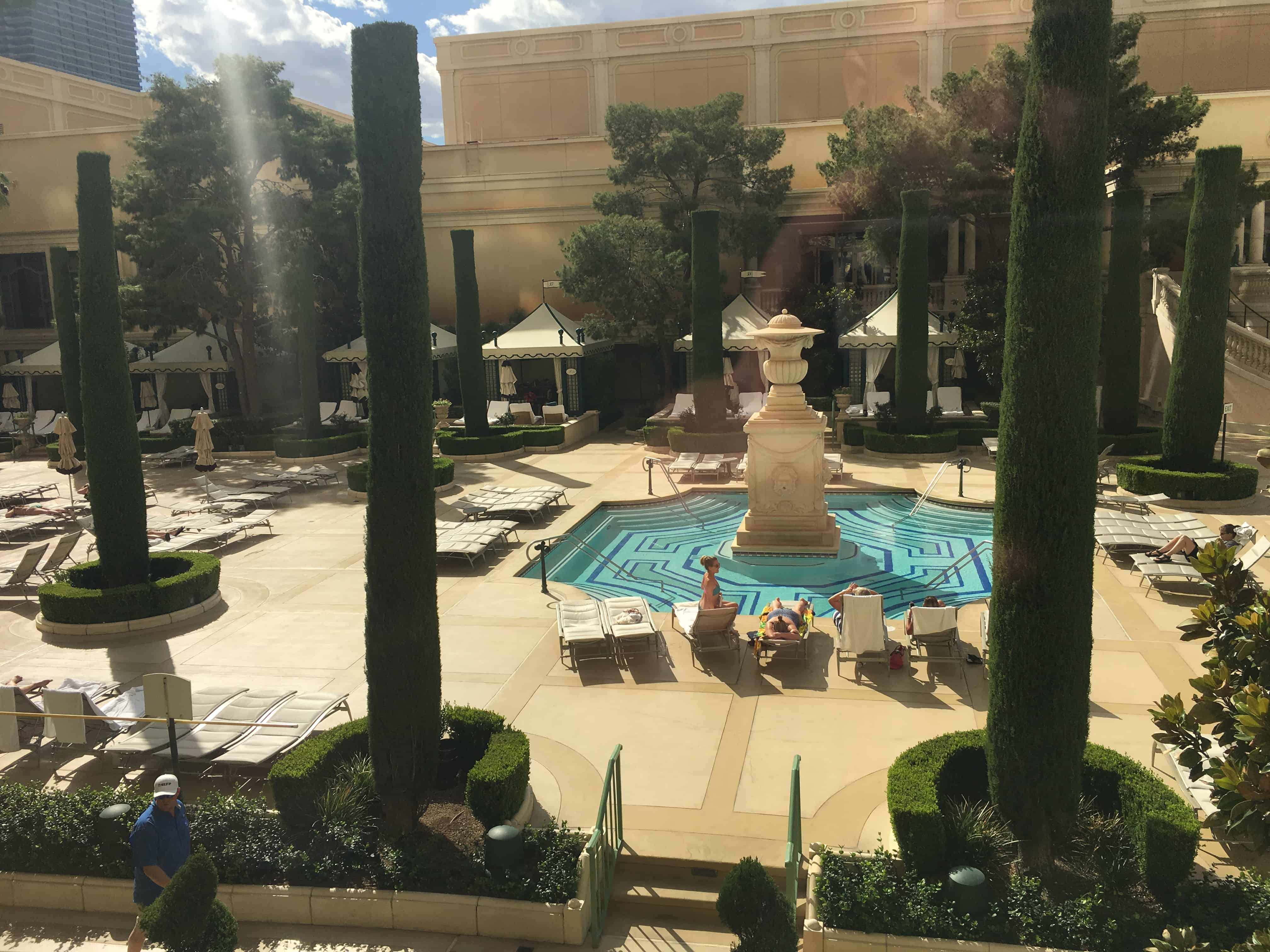 Pool area at the Bellagio in Las Vegas, Nevada