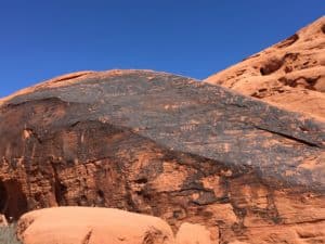 Petroglyphs on the Mouse's Tank Trail at Valley of Fire State Park in Nevada