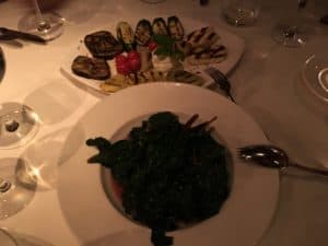 Horta and grilled vegetables with haloumi at Estiatorio Milos in Las Vegas, Nevada