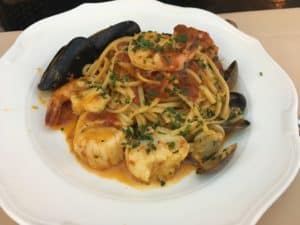 Seafood linguine at Canaletto in Las Vegas, Nevada