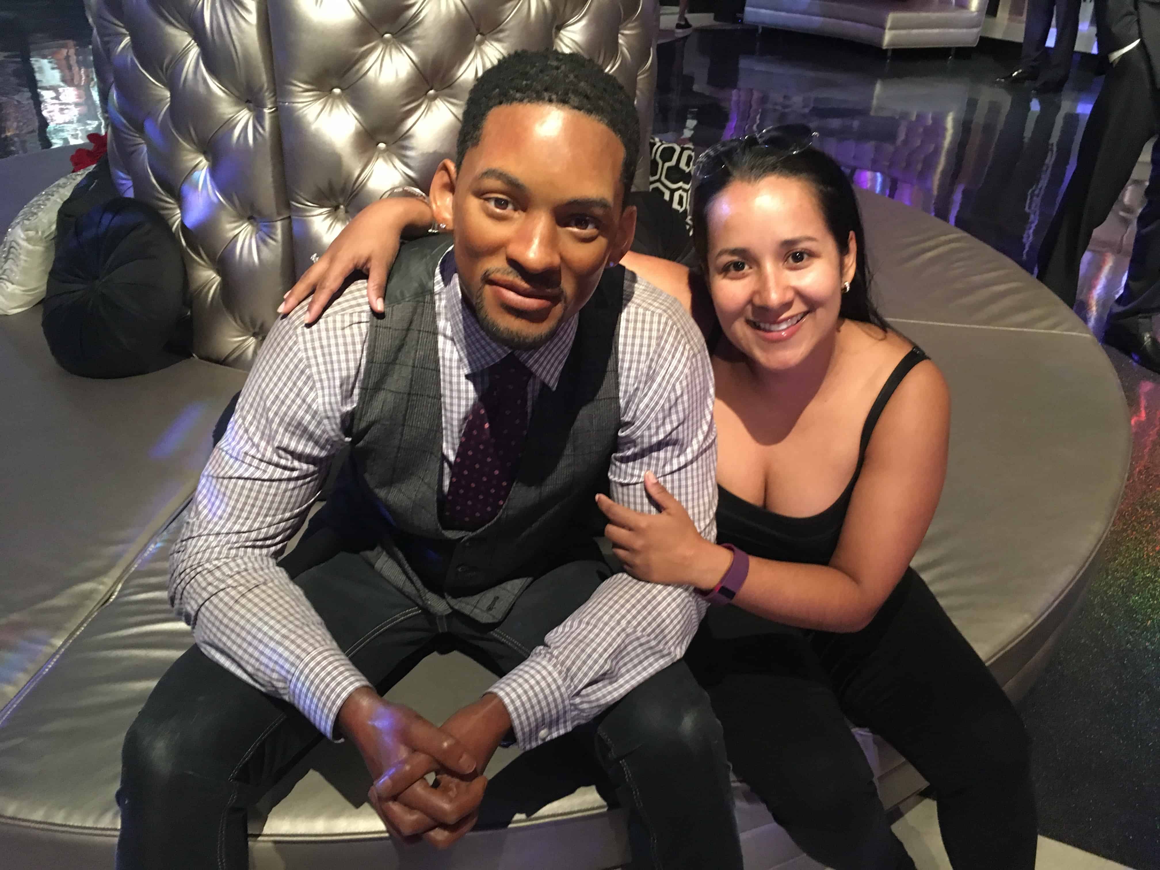 Marisol with Will Smith at Madame Tussauds Las Vegas