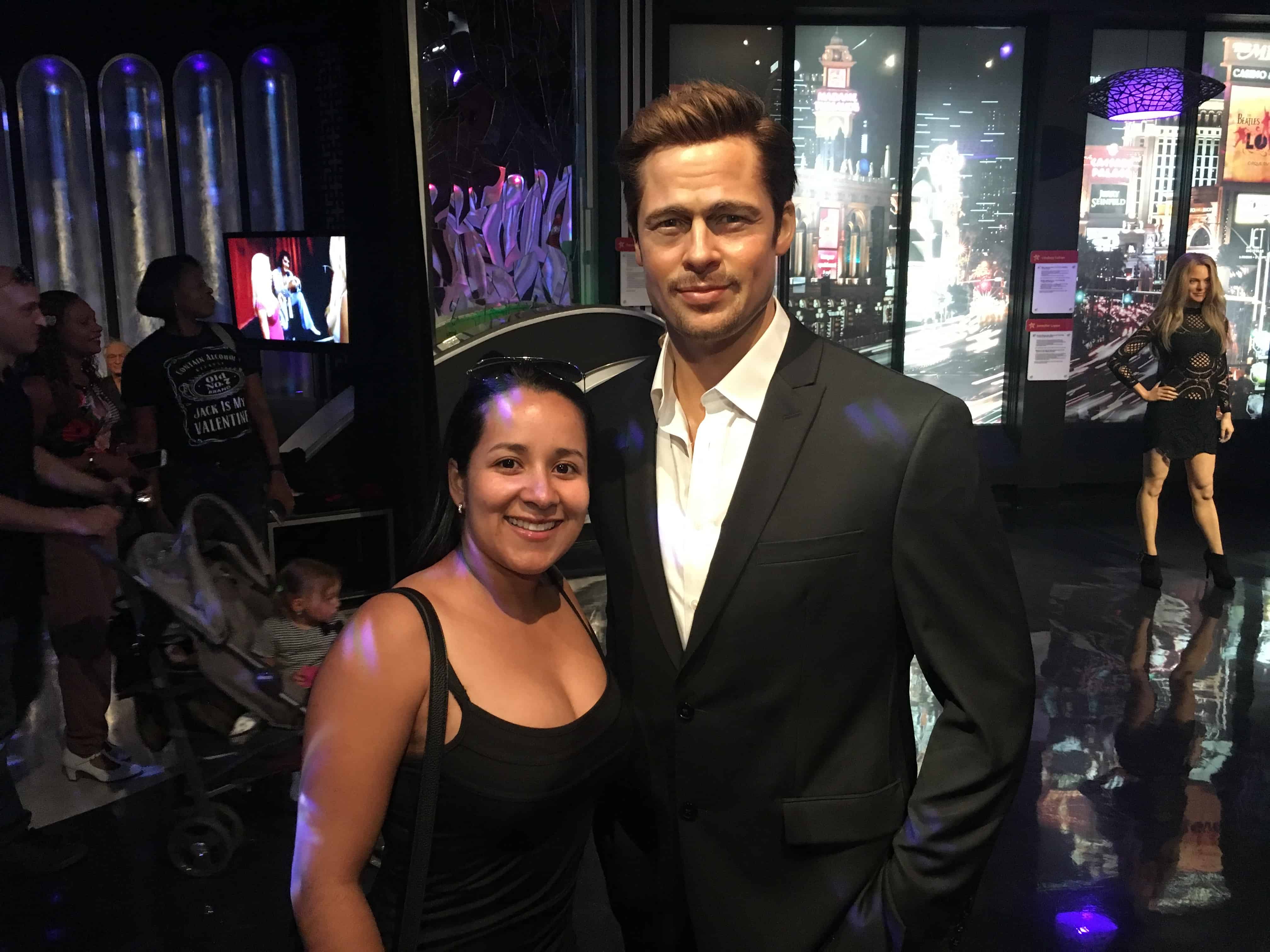 Marisol with Brad Pitt at Madame Tussauds Las Vegas