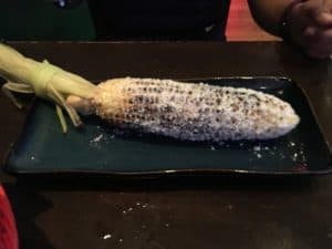 Roasted corn at Hussong's Cantina in Las Vegas, Nevada