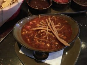 Tortilla soup at Hussong's Cantina in Las Vegas, Nevada