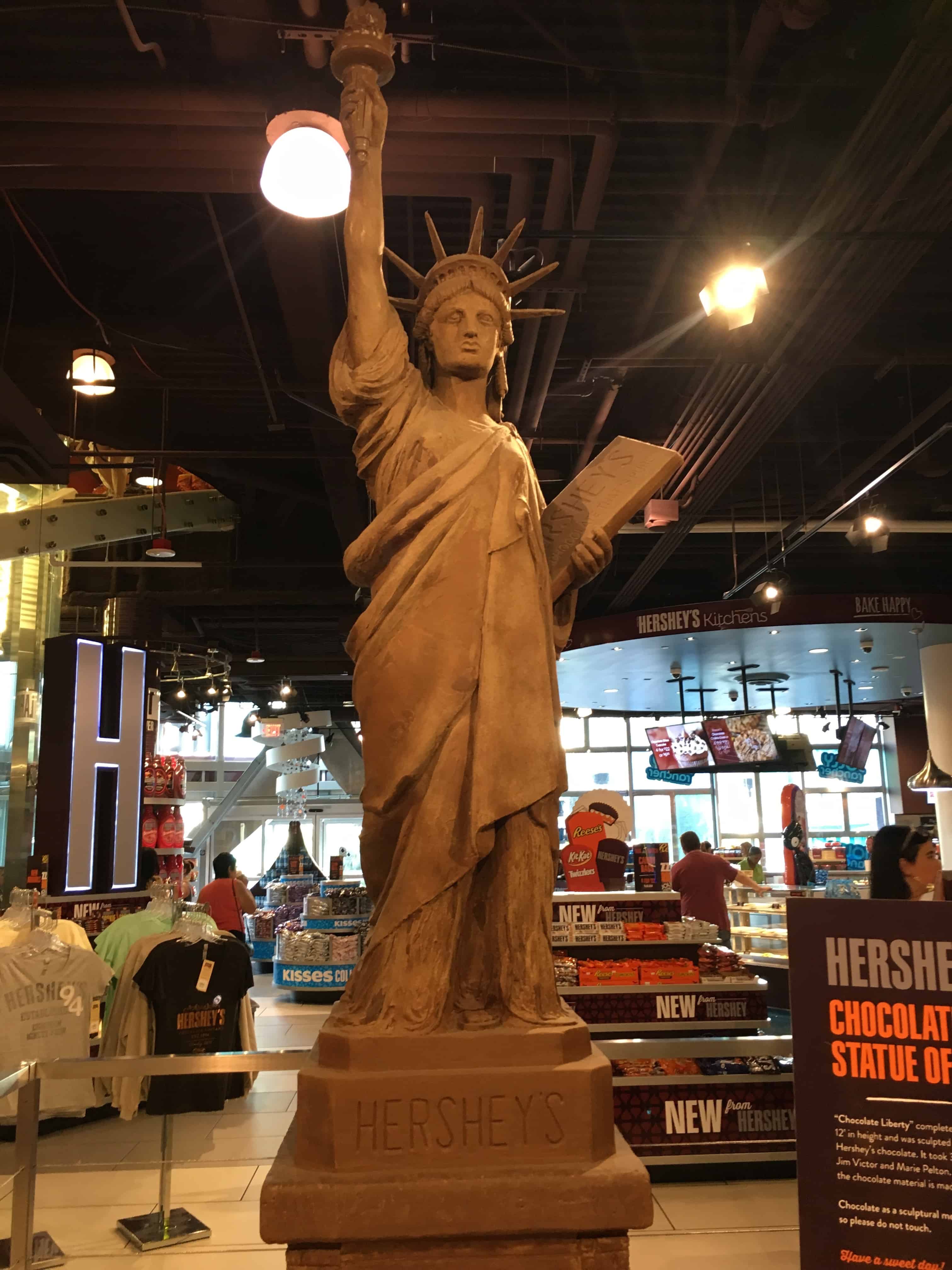 Chocolate Statue of Liberty at Hershey's Chocolate World at New York-New York in Las Vegas, Nevada