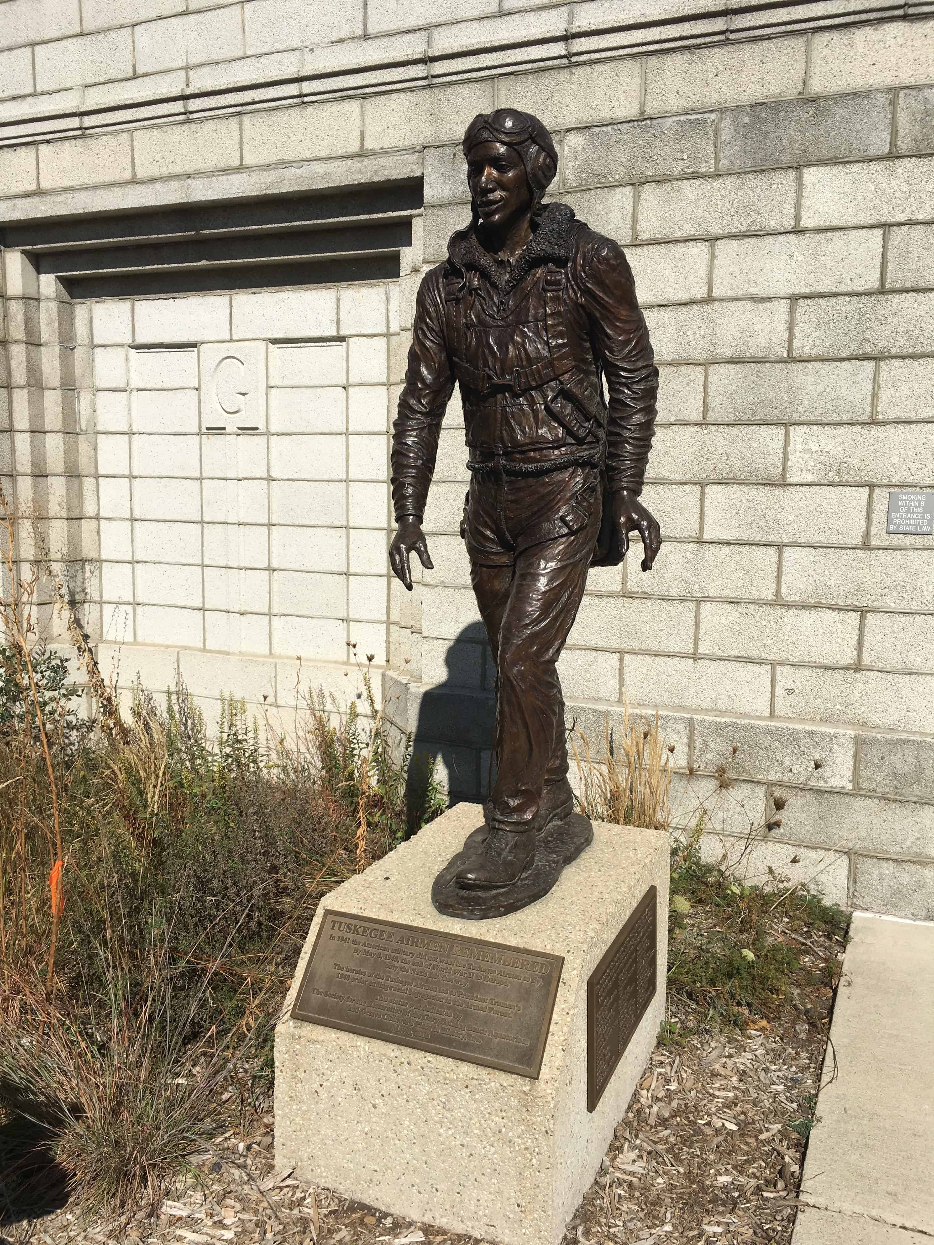 Tuskegee Airmen statue at Marquette Park, Miller Beach, Gary, Indiana