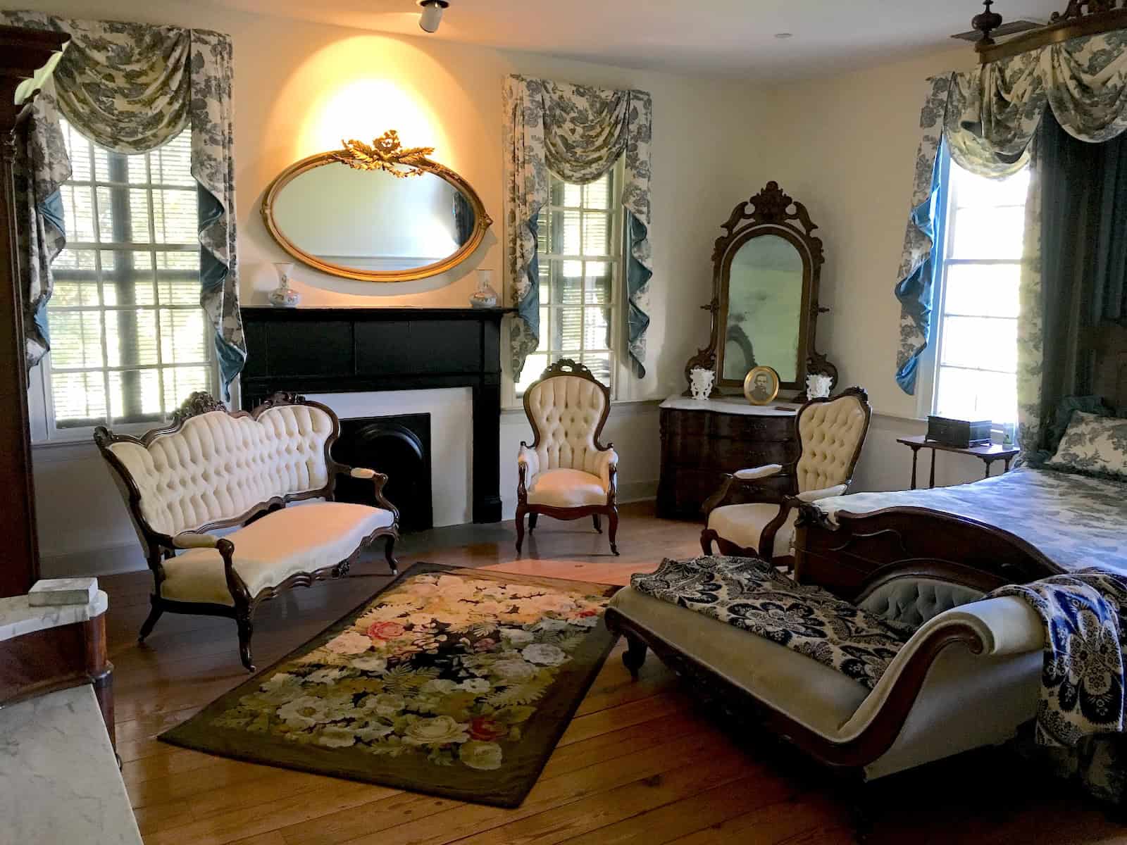 Upstairs bedroom at the First White House of the Confederacy in Montgomery, Alabama