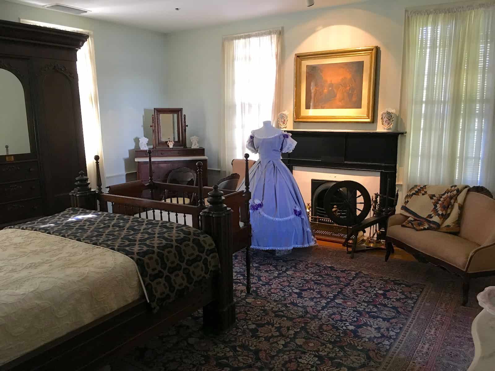 Upstairs bedroom at the First White House of the Confederacy in Montgomery, Alabama