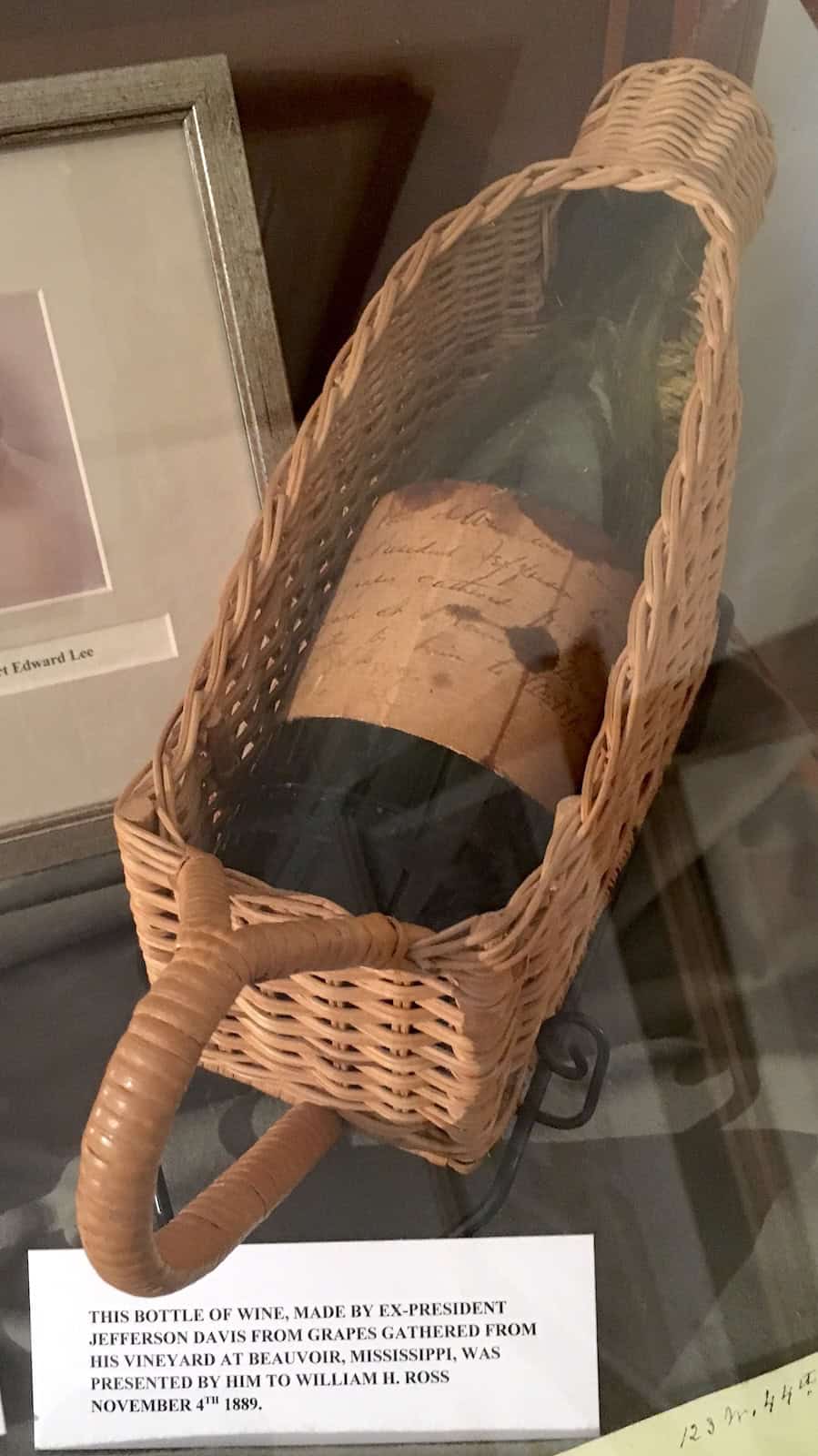 Wine made by Jefferson Davis at the First White House of the Confederacy